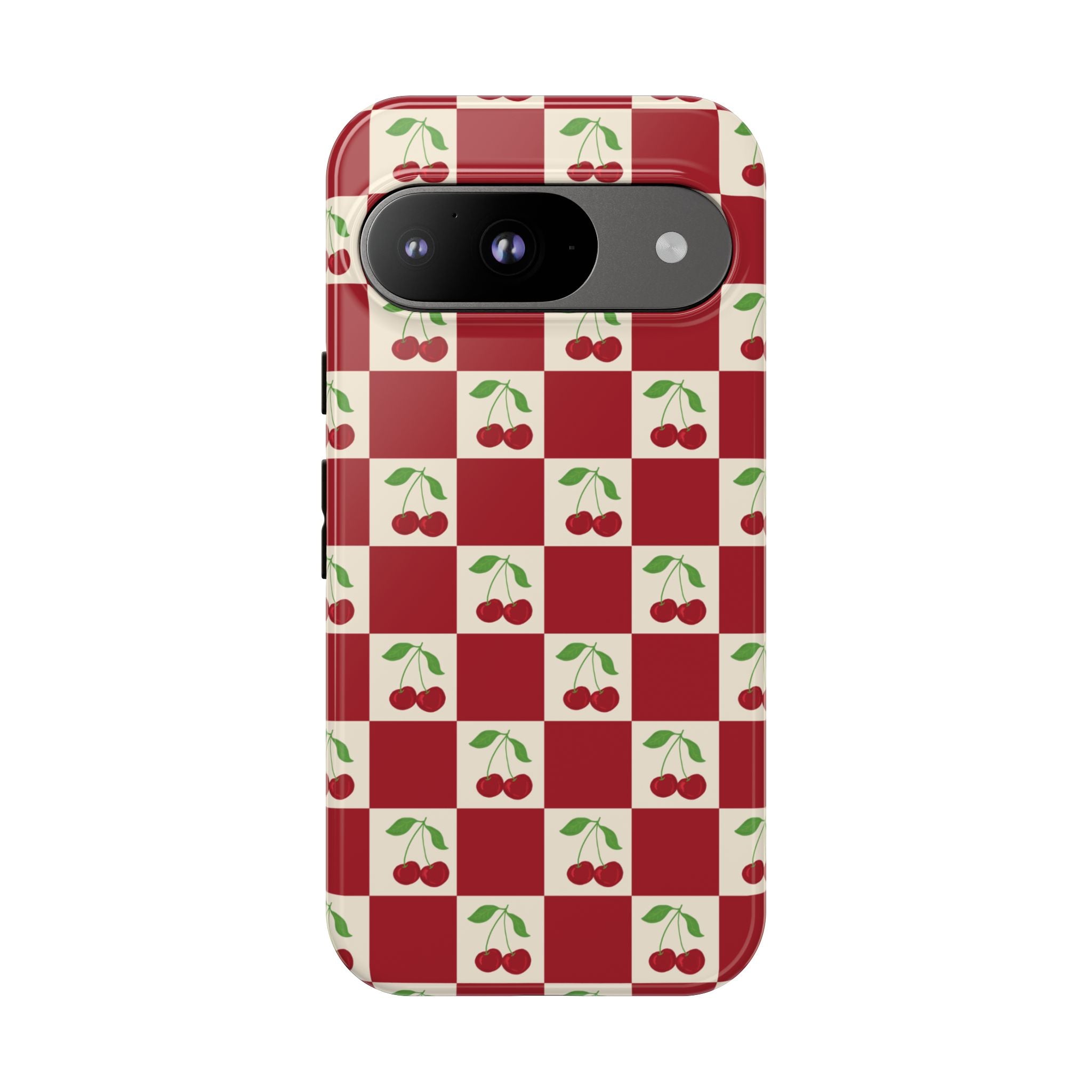 Cherry Check Phone Case