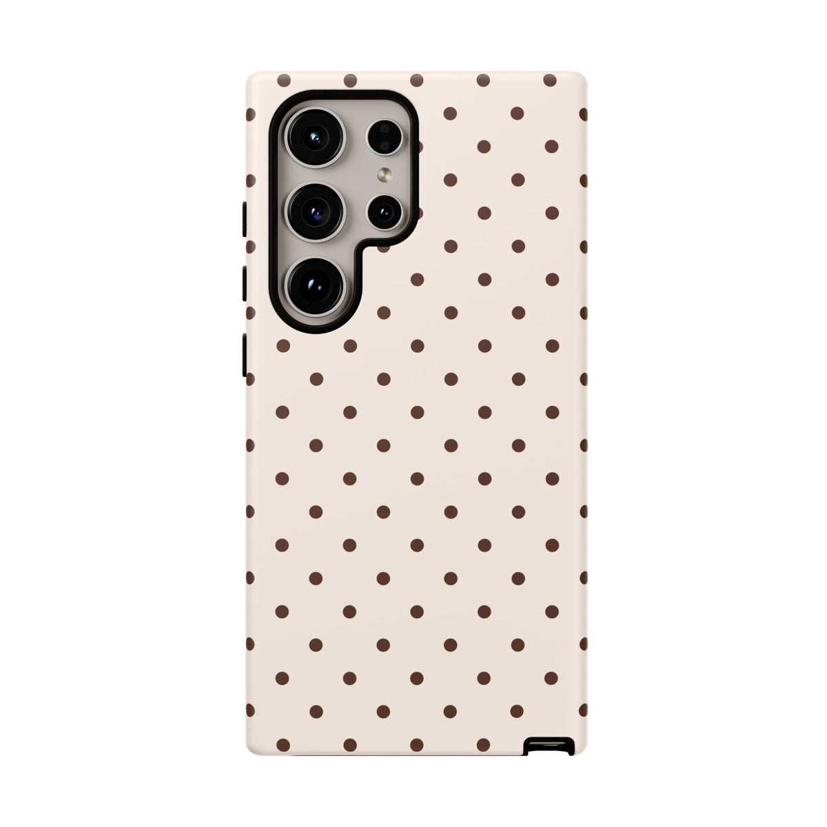 Vanilla Bean | Brown & Ivory Polka Dot Galaxy Case