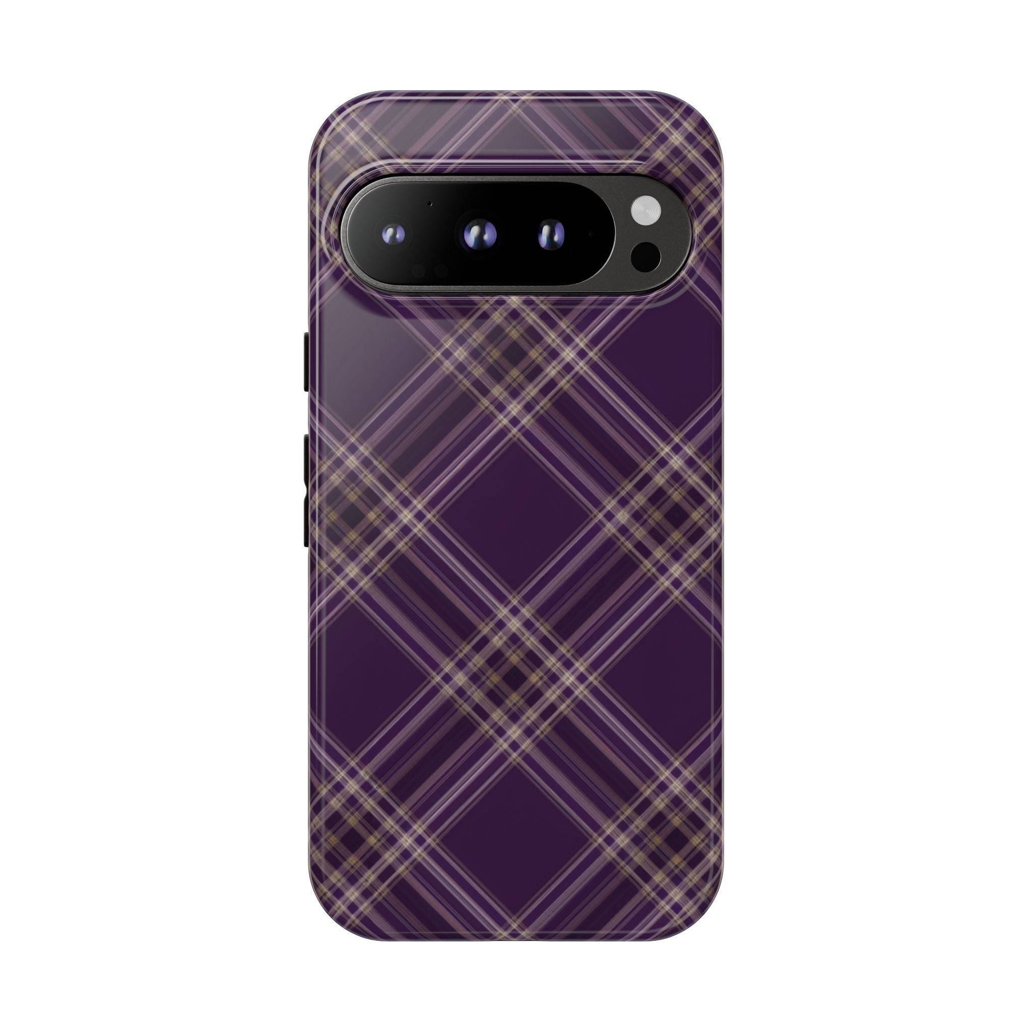 Plum Plaid Pixel Case