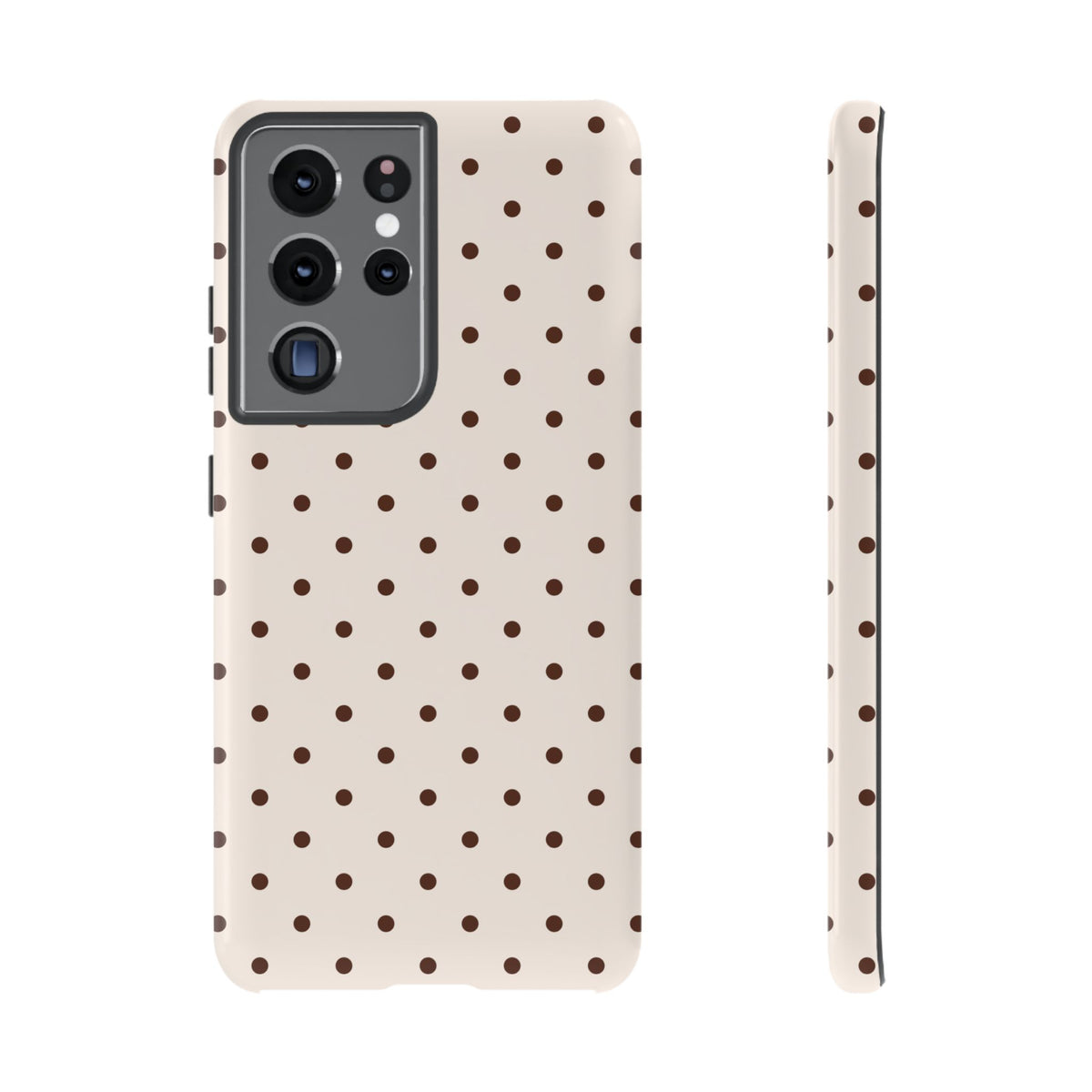Vanilla Bean | Brown & Ivory Polka Dot Galaxy Case