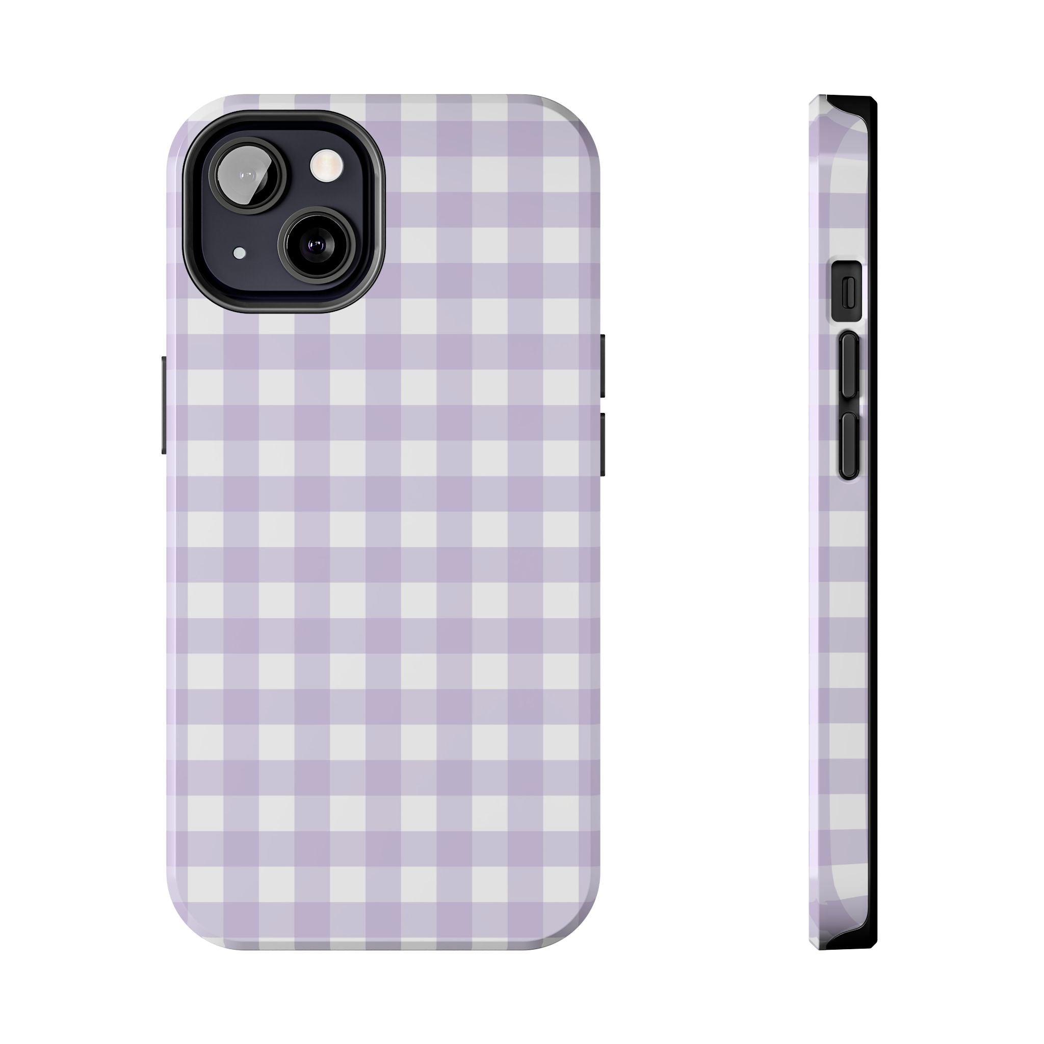 Purple Plaid Gingham Check iPhone Case