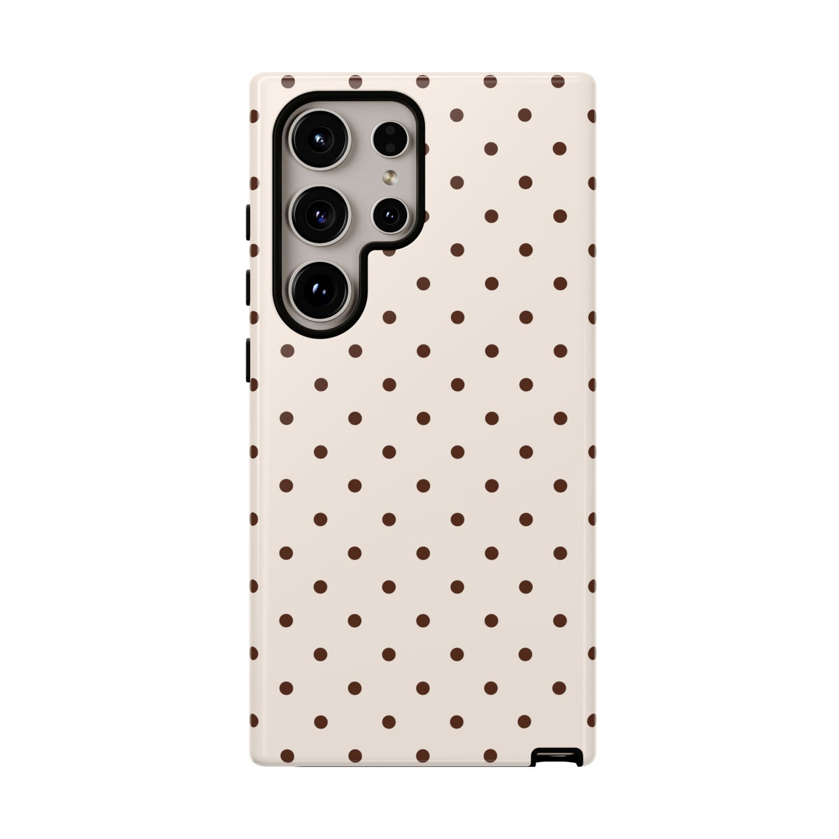 Vanilla Bean | Brown & Ivory Polka Dot Galaxy Case