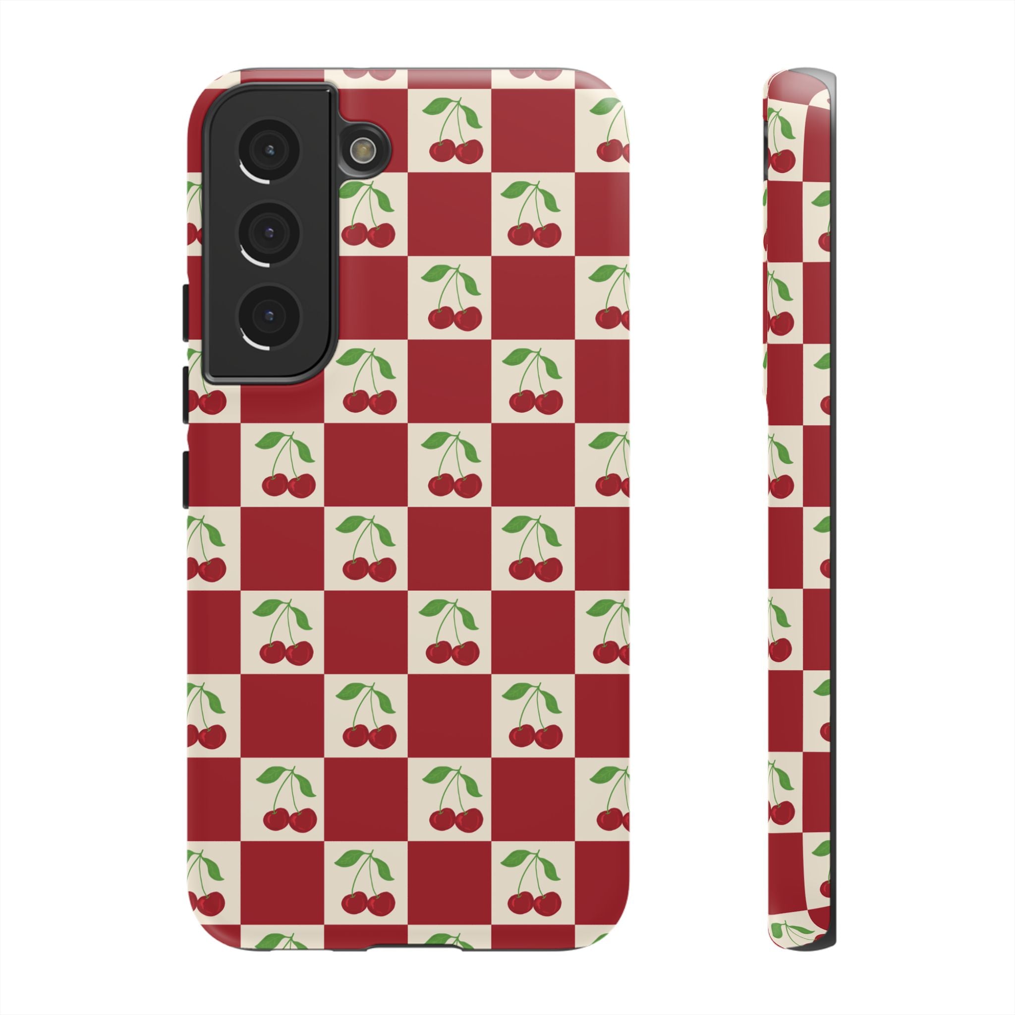 Cherry Check Phone Case