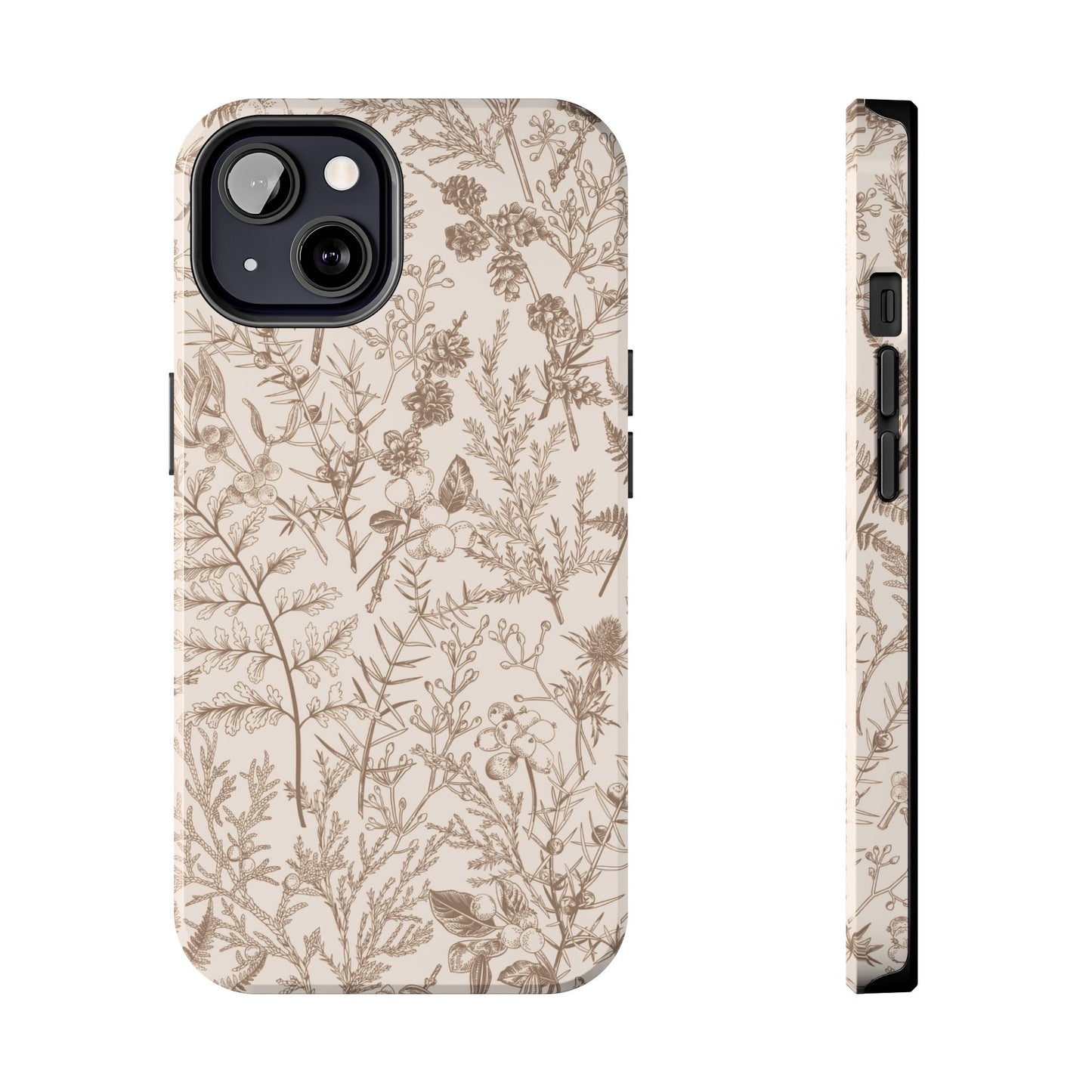 Coque iPhone Beige Botanical | Floral