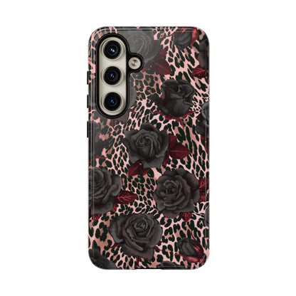 Midnight Rose | Pink Leopard Floral Case