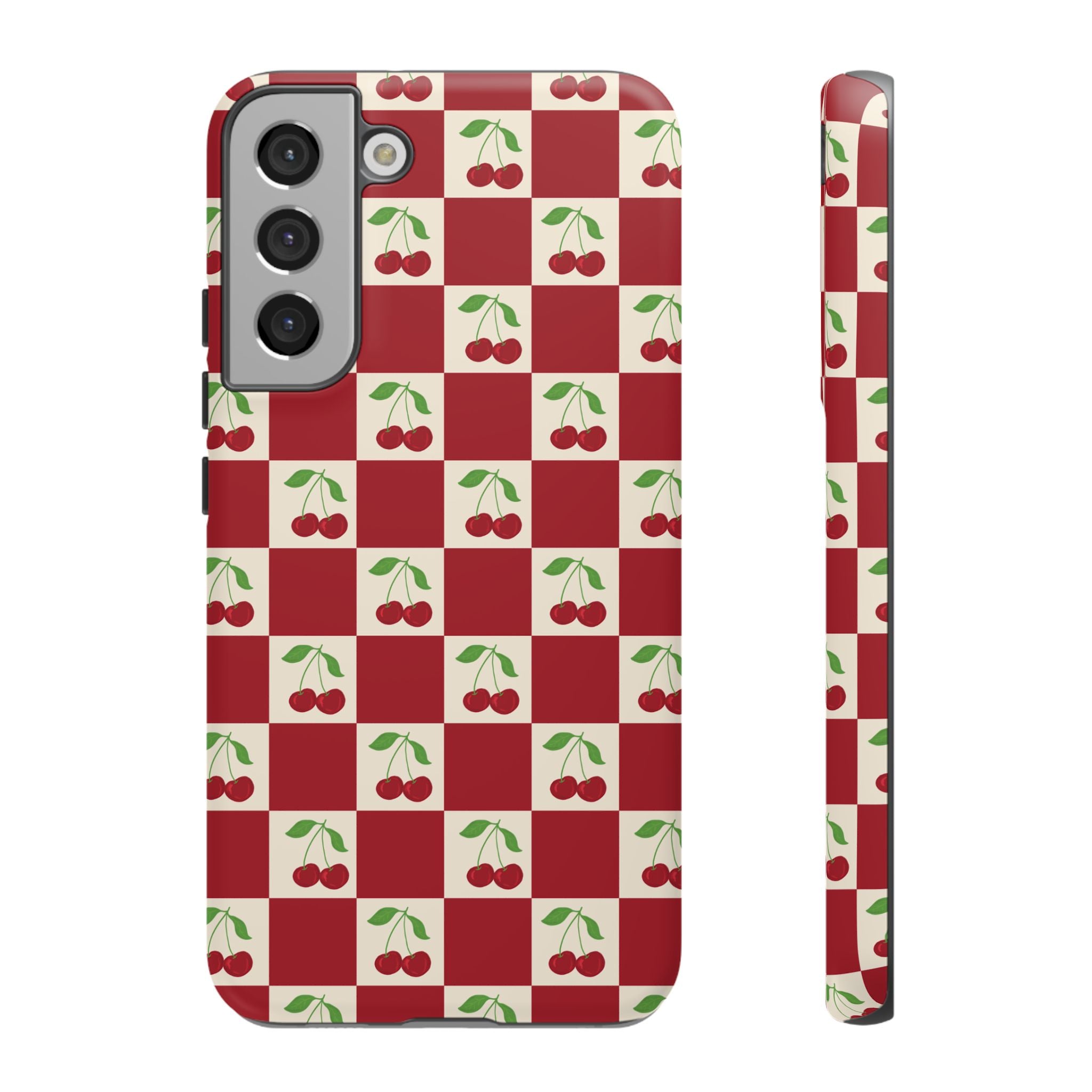 Cherry Check Phone Case