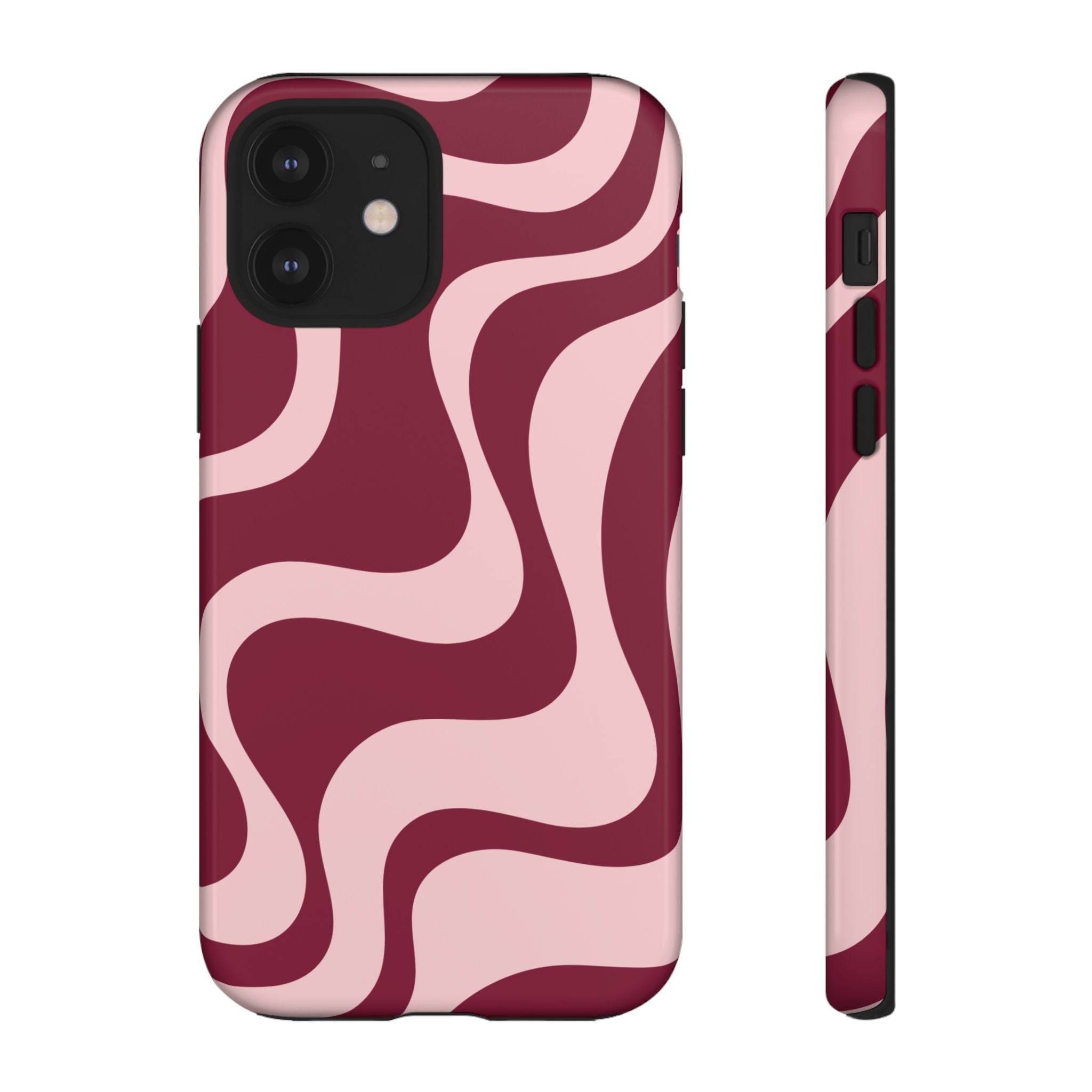Burgundy Waves | iPhone Case