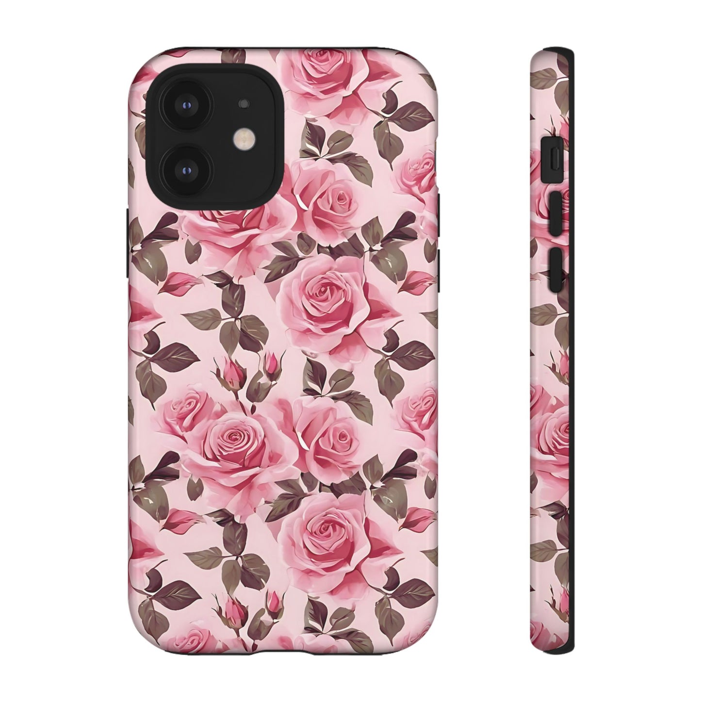 Funda para iPhone con diseño de rosas románticas y flores rosas