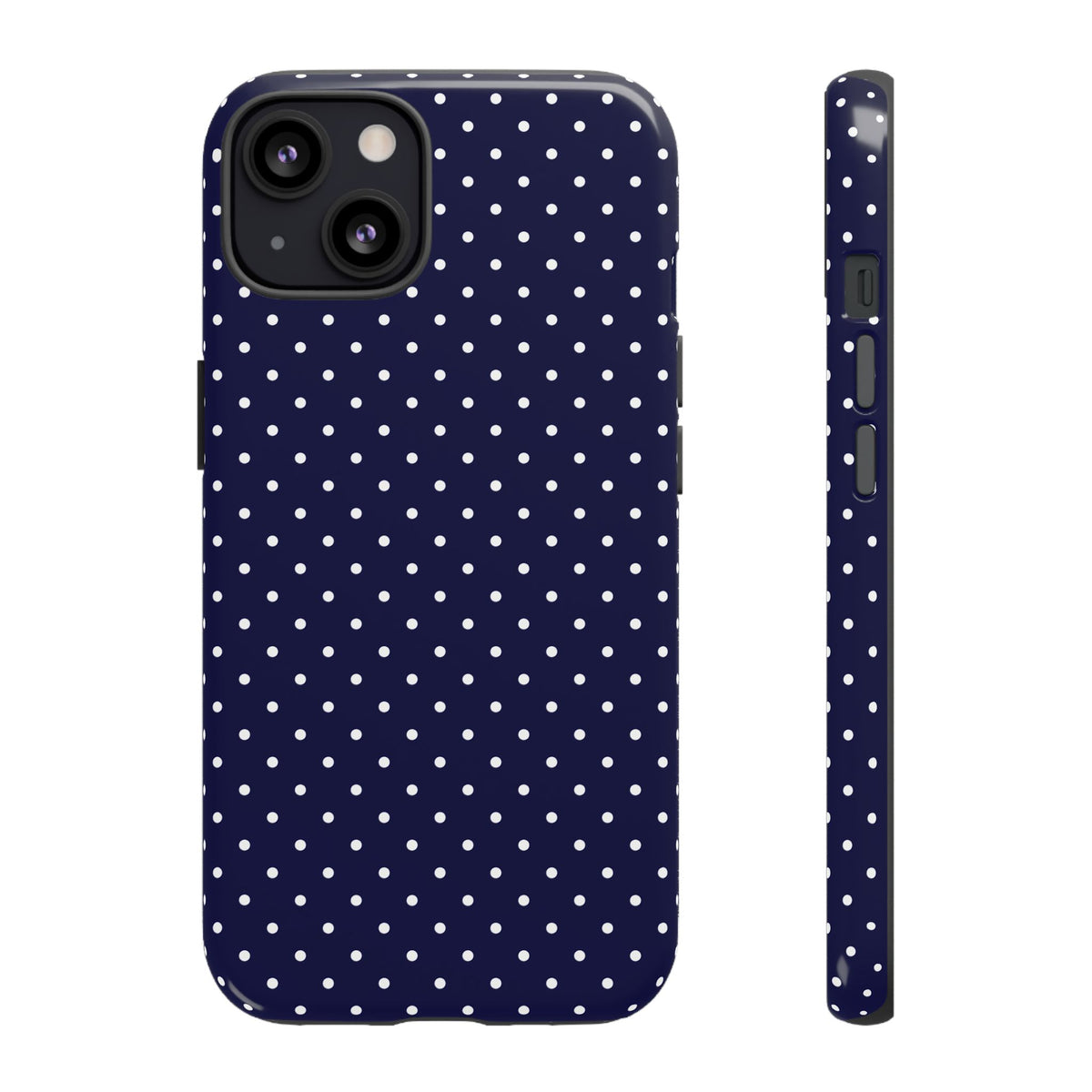 Dotty Chic | Navy Polka Dot iPhone Case