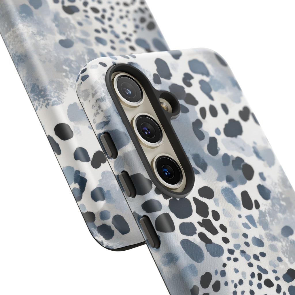 Spotted in Blue | Abstract Animal Print Galaxy Case
