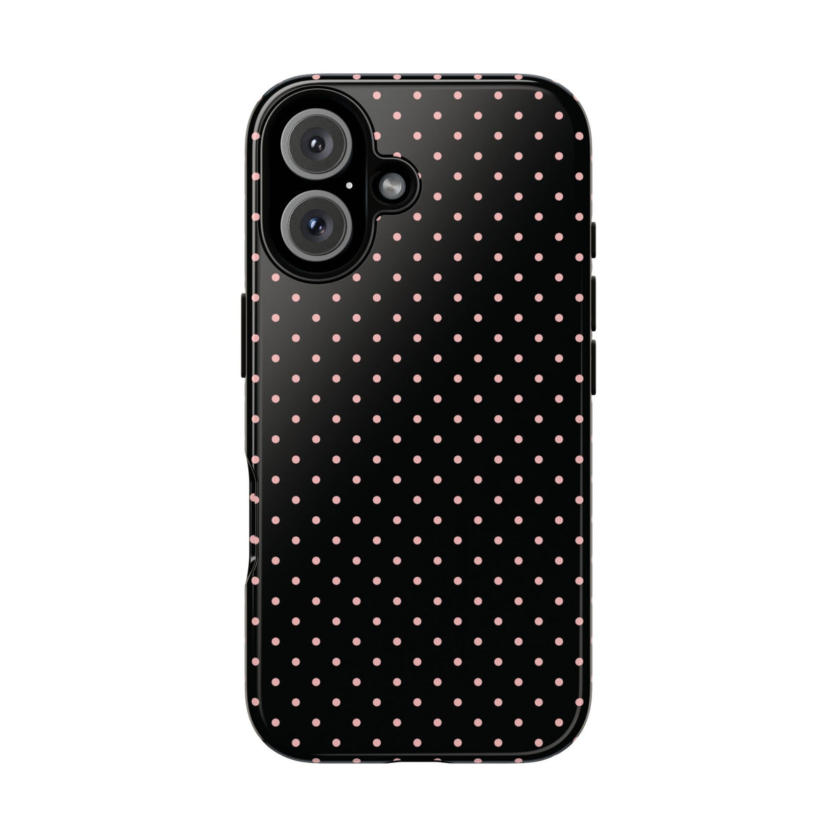 Polka Flirt | Pink & Black Polka Dot iPhone Case