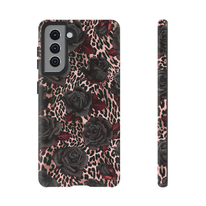 Midnight Rose | Pink Leopard Floral Case