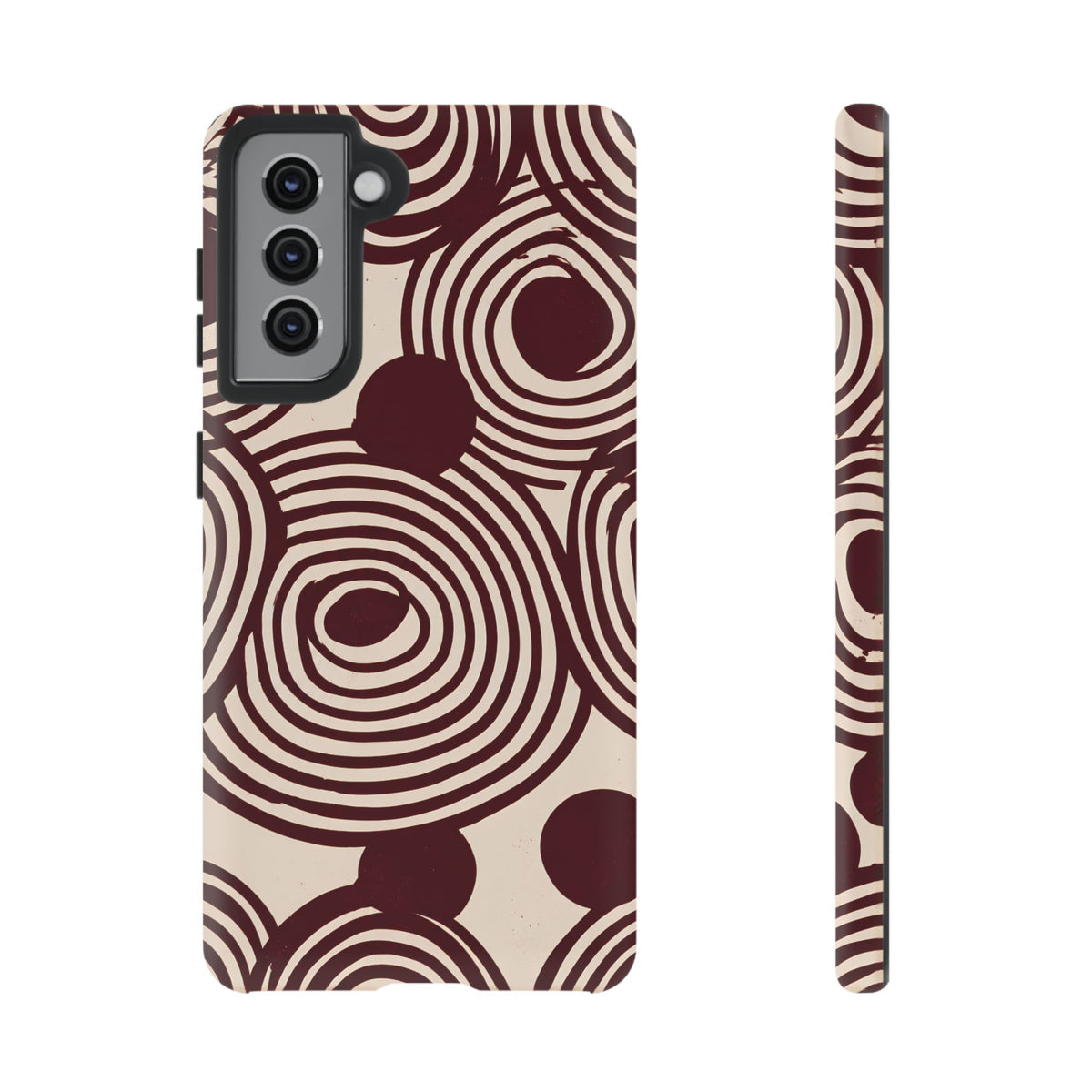Retrograde | Burgundy Retro Geometric Galaxy Case
