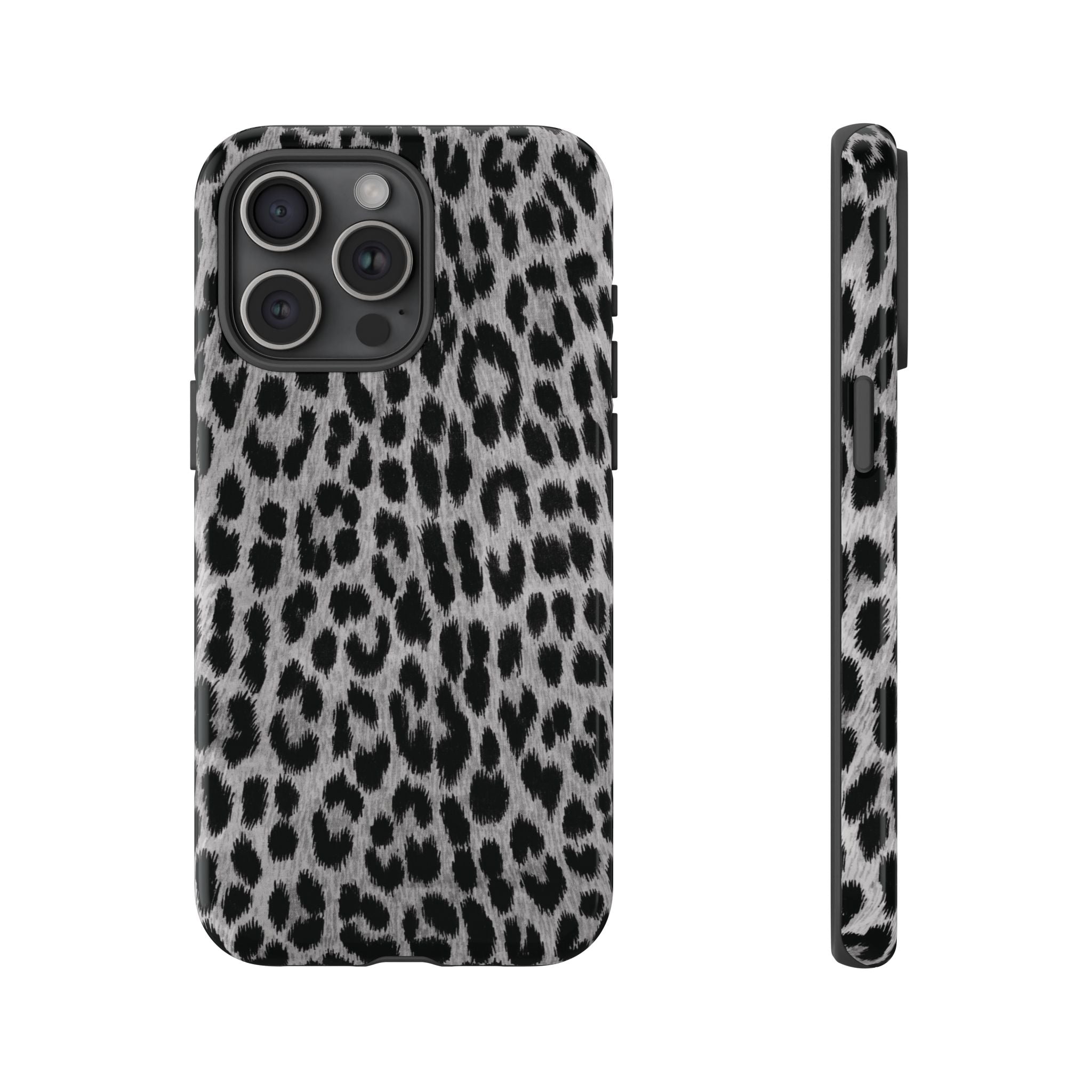 Funda para iPhone con estampado de leopardo gris | Trendsetter