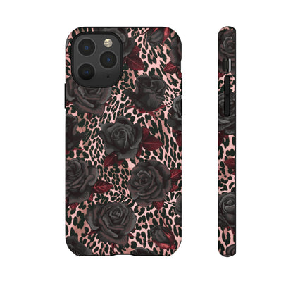 Midnight Rose | Pink Leopard Floral Case