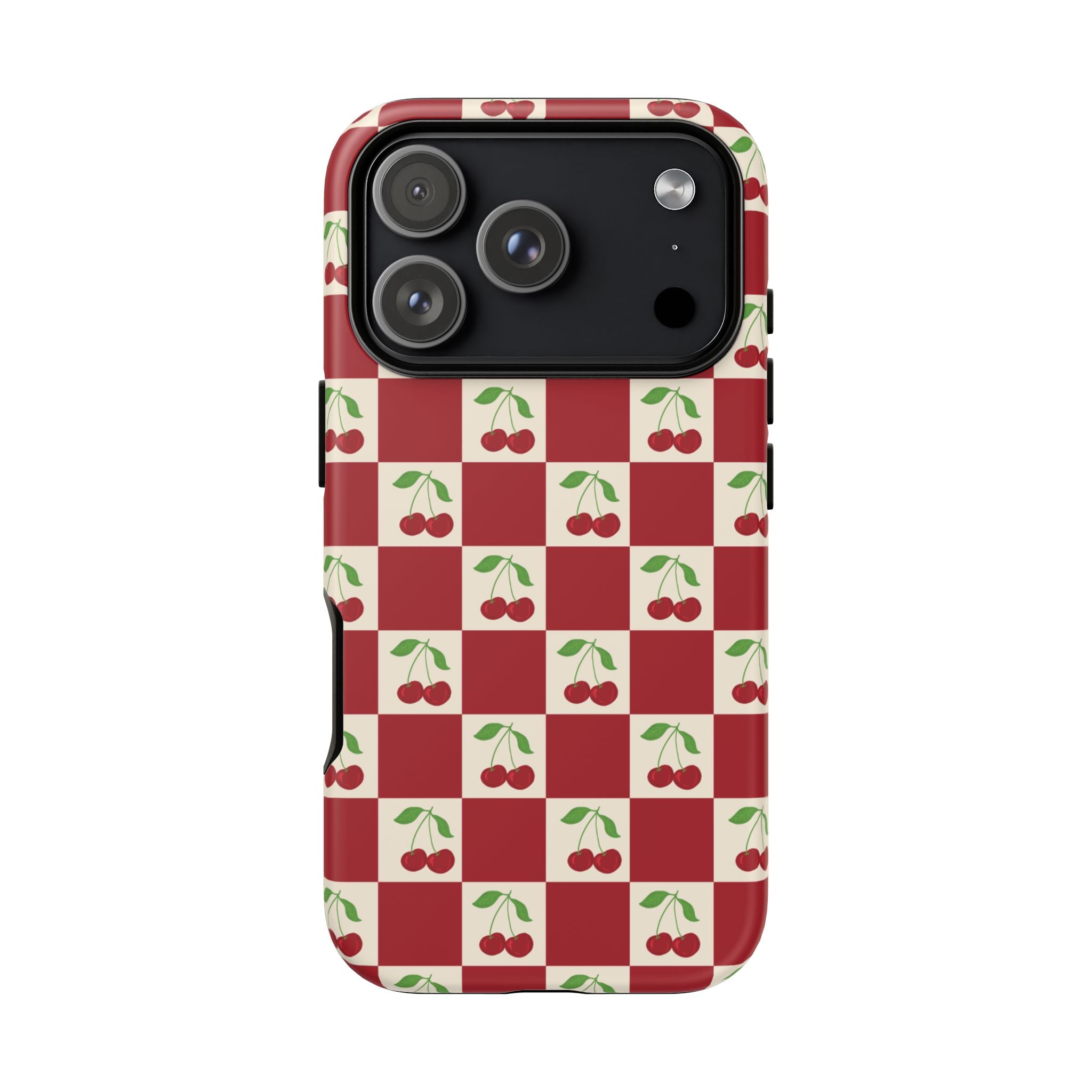 Cherry Check Phone Case