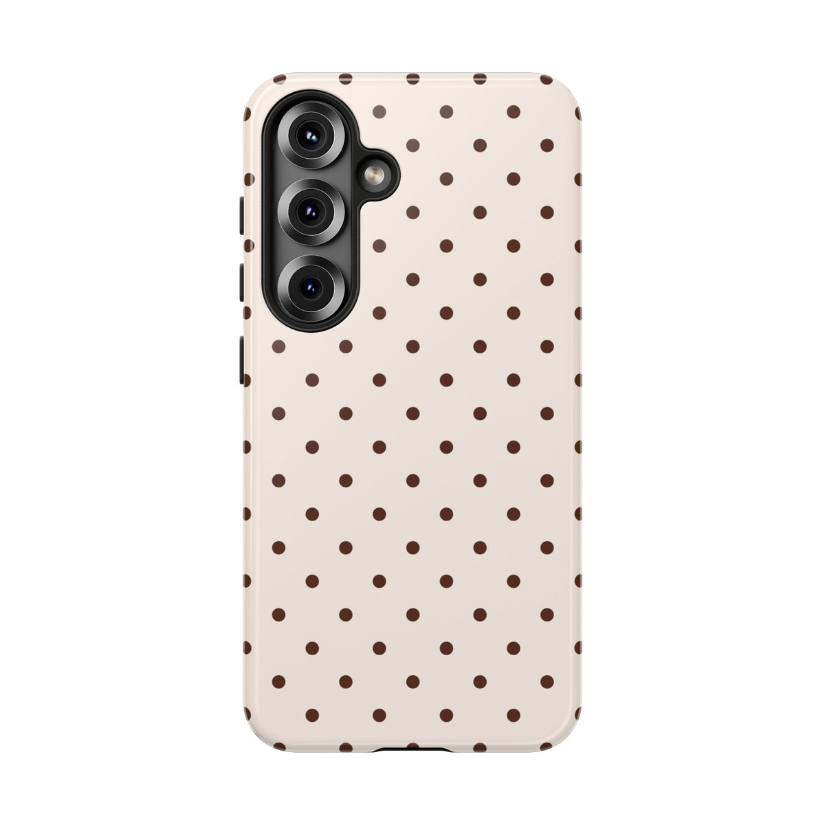 Vanilla Bean | Brown & Ivory Polka Dot Galaxy Case