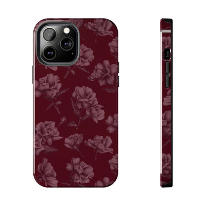 Femme Fatale | Coque iPhone à motif floral foncé