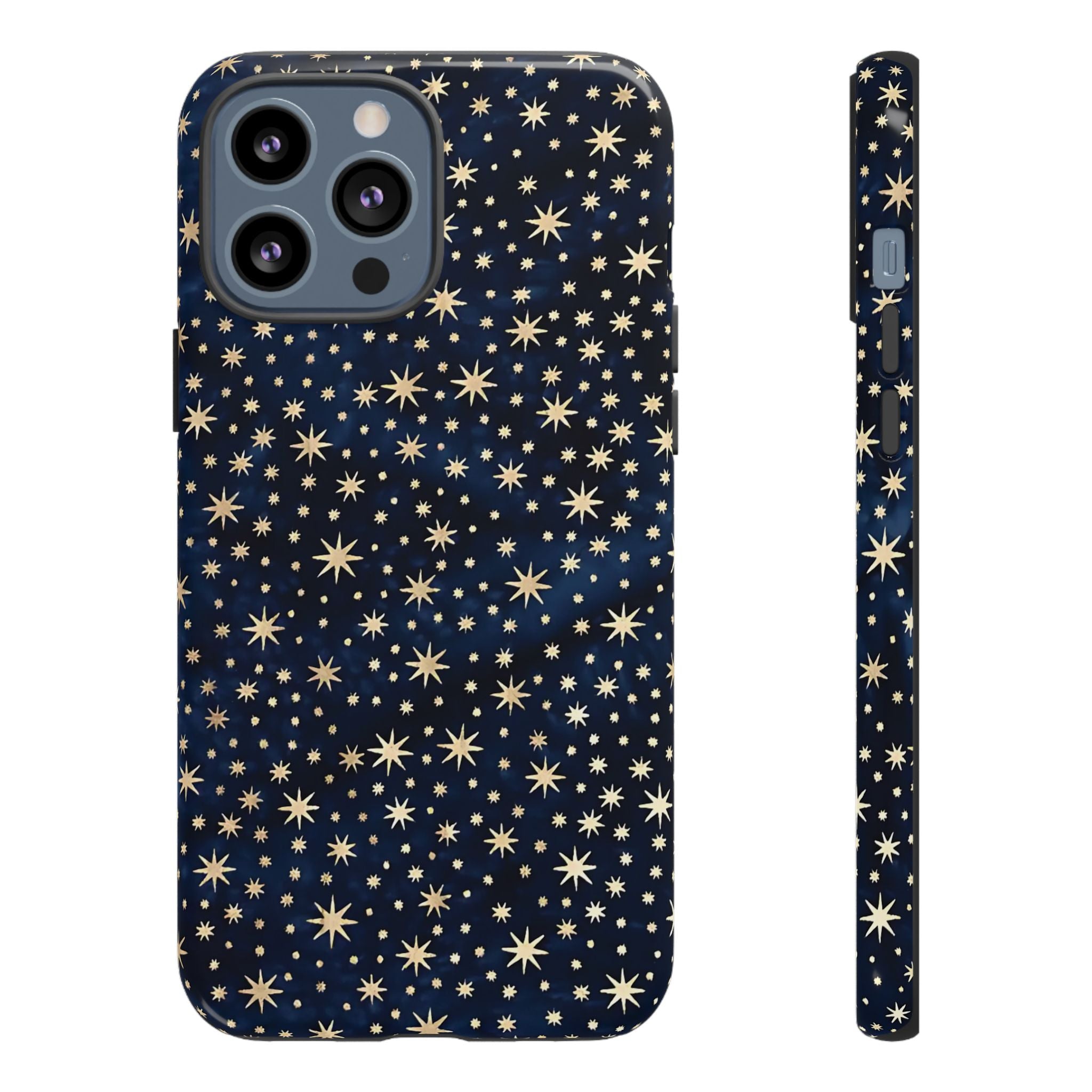 Coque rigide pour iPhone à motif ciel nocturne | ciel étoilé bleu