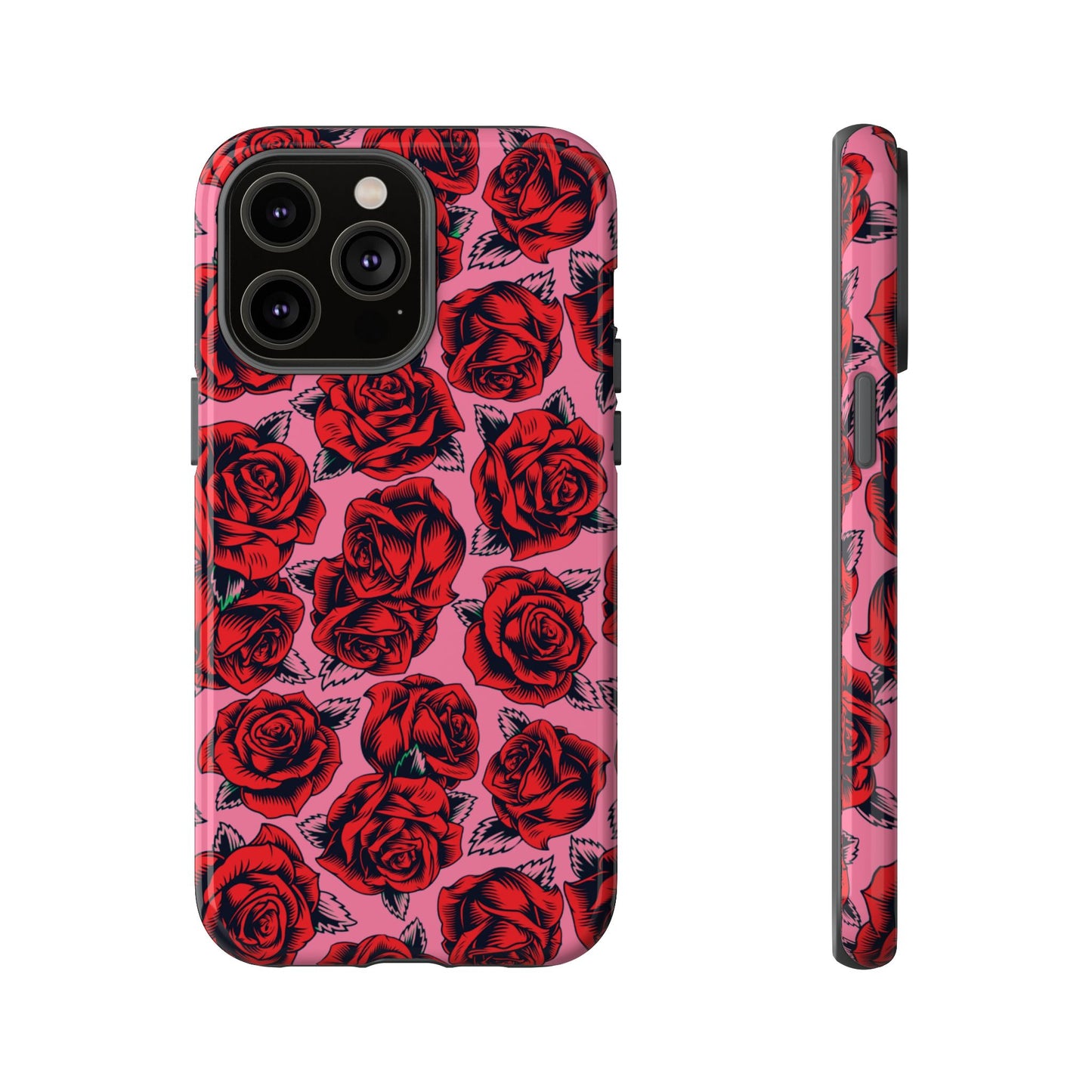 Love Story | Red & Pink Pop Art Rose Floral Case