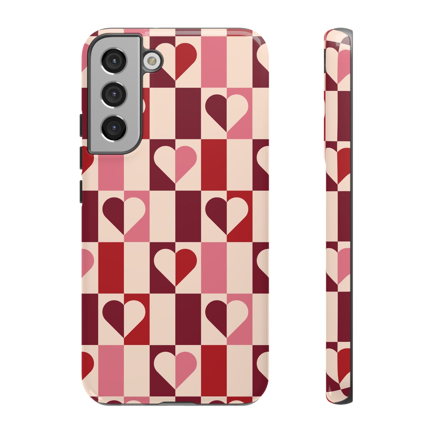 Funda Galaxy con corazones geométricos Devoted