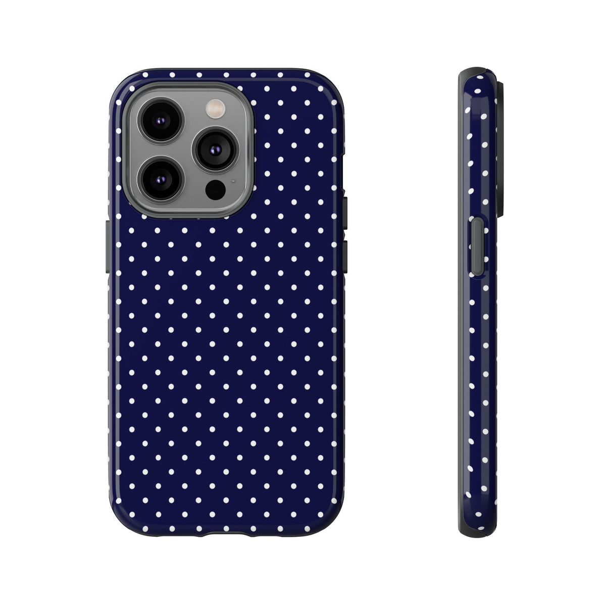 Dotty Chic | Navy Polka Dot iPhone Case