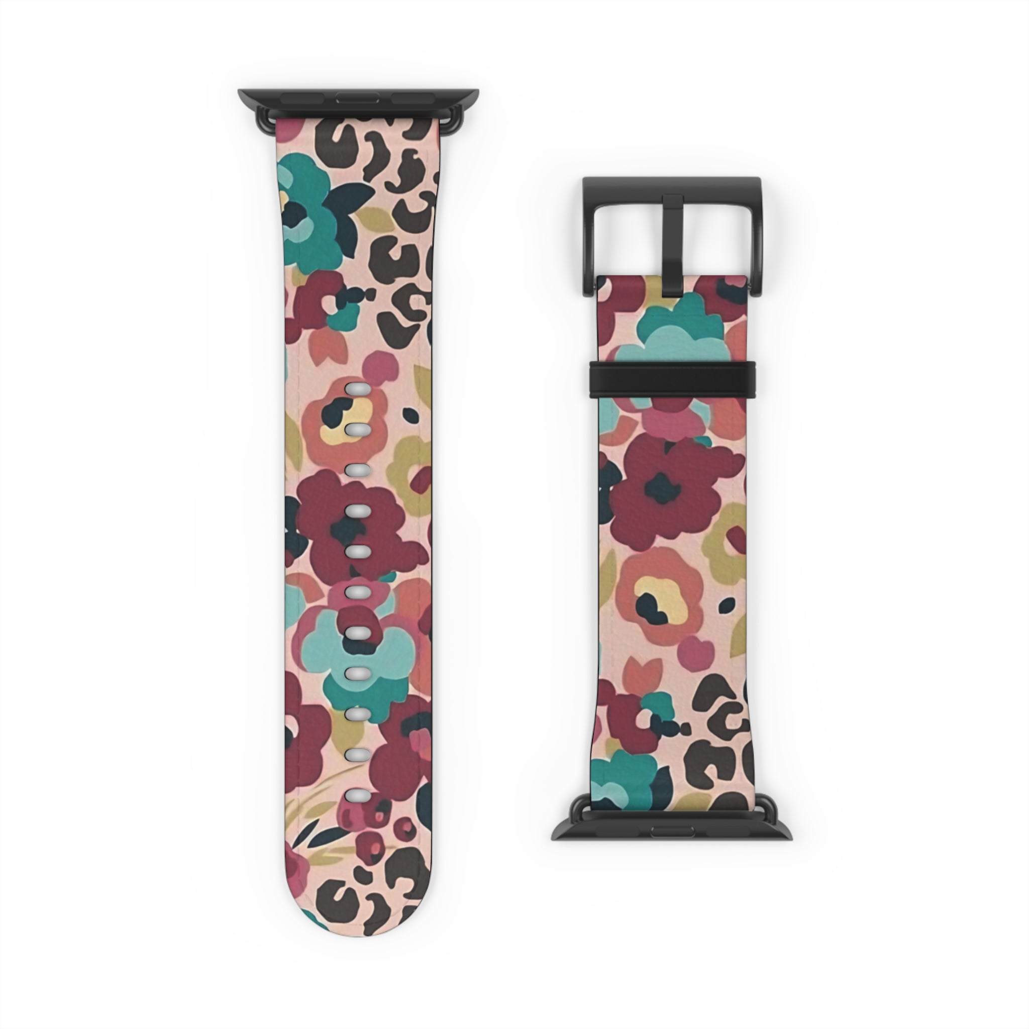 Leopard Floral Apple Watch Band