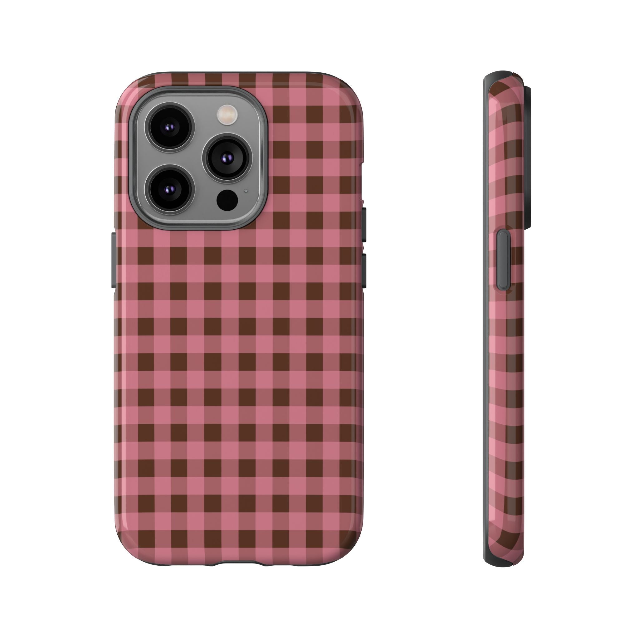 Rosy Gingham Phone Case