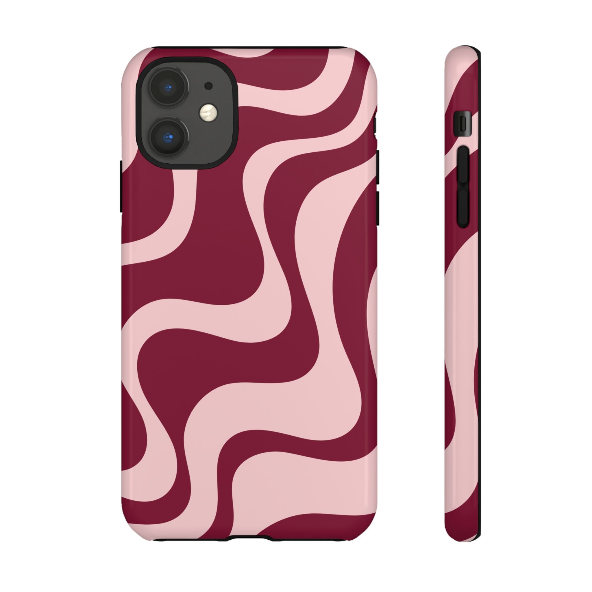 Burgundy Waves | iPhone Case