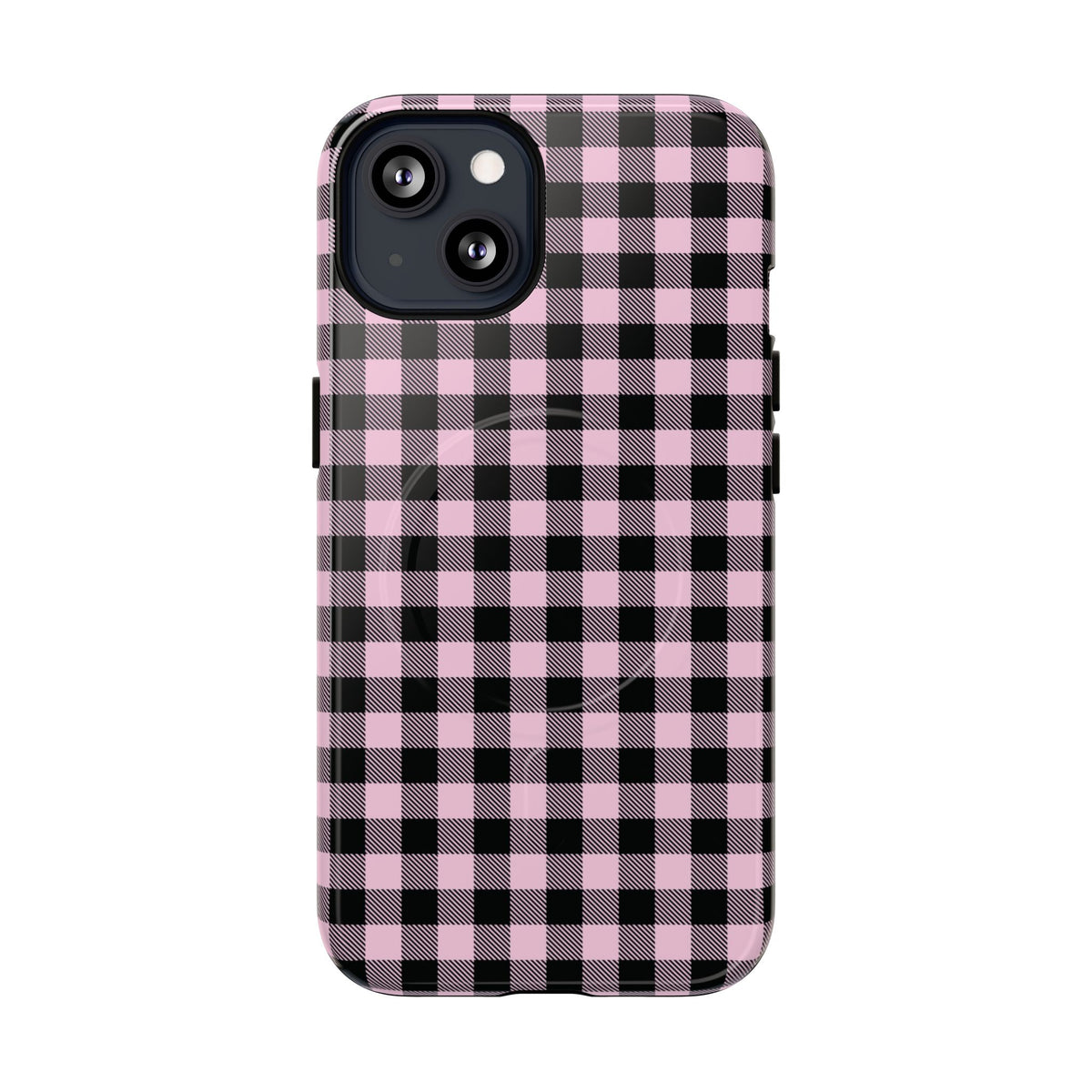 Pink Punk | Pink & Black Check MagSafe Case