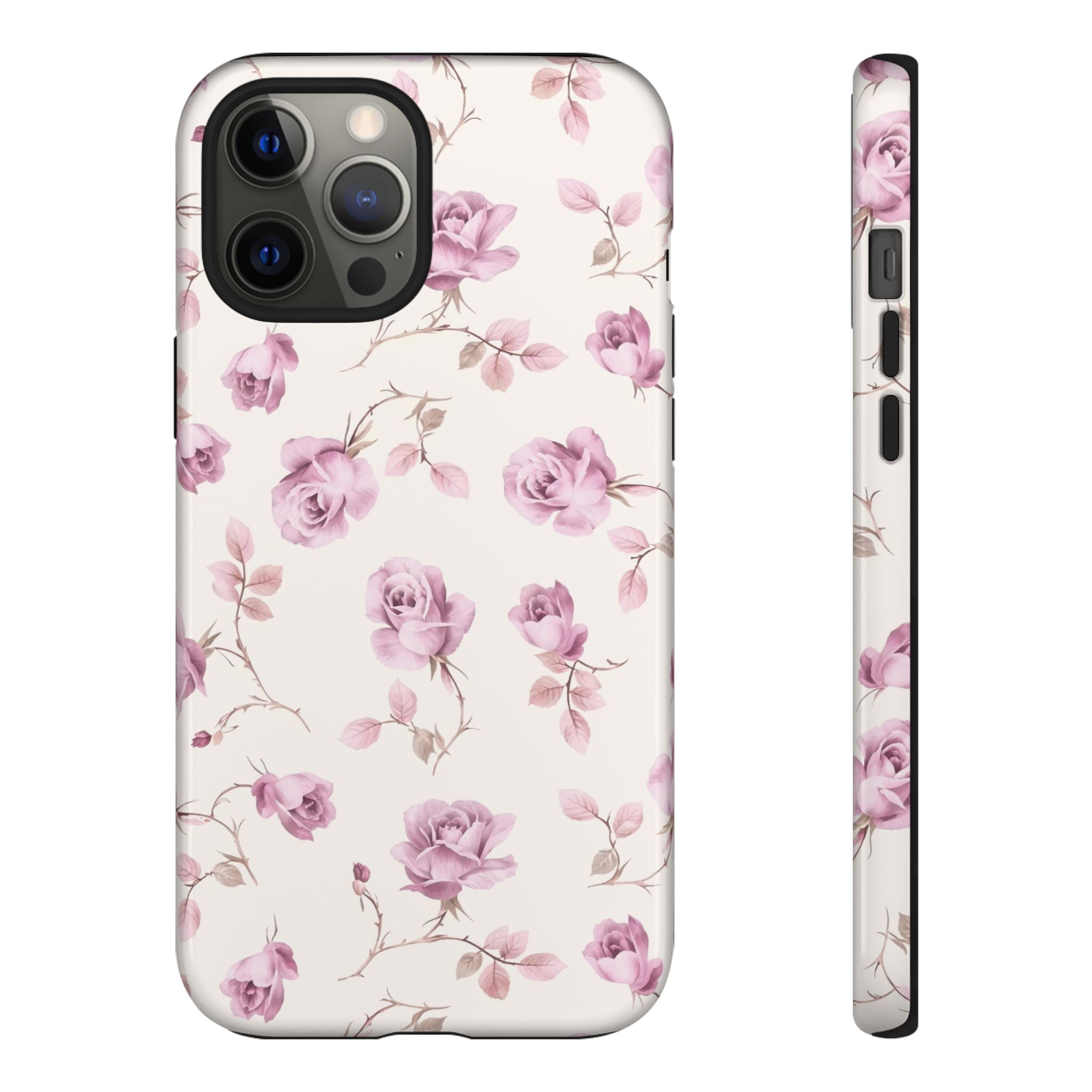 Rosa vintage | Coqueta floral Funda y vinilo para iPhone