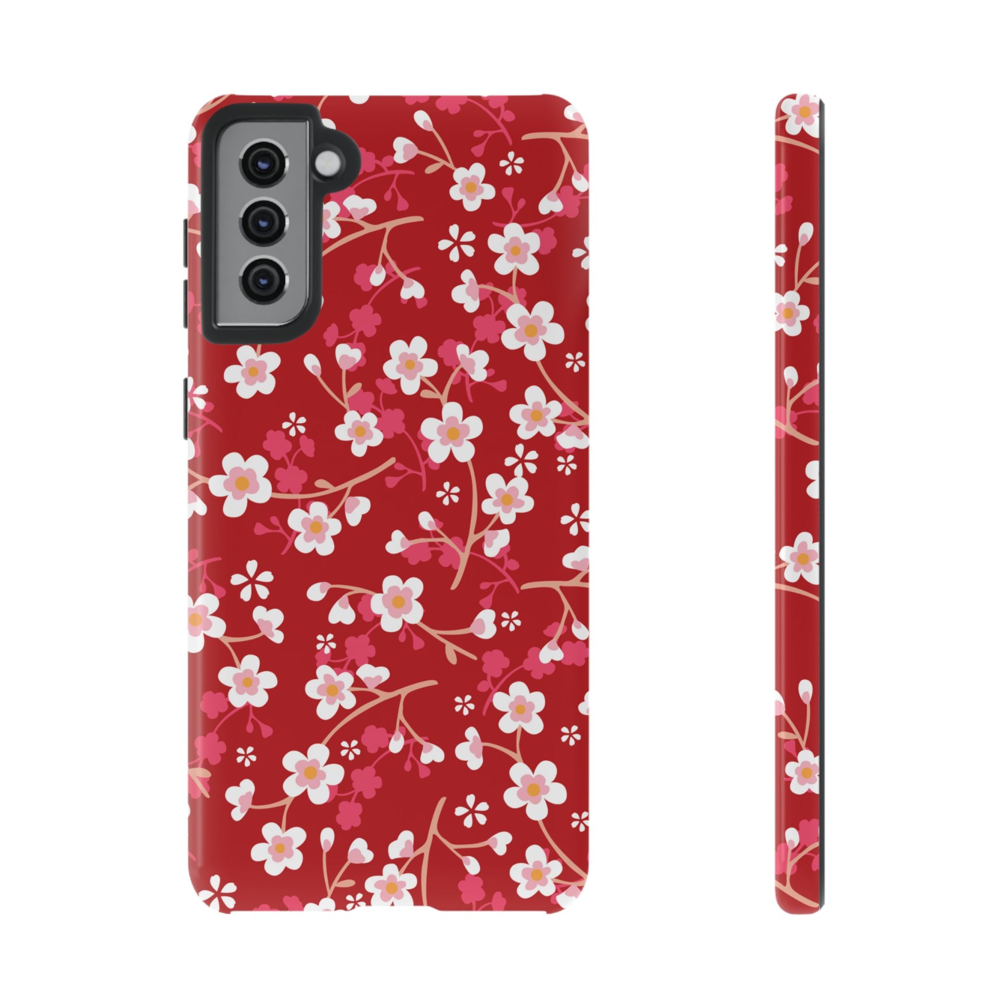 Cherry Bloom | Red Floral Galaxy Case