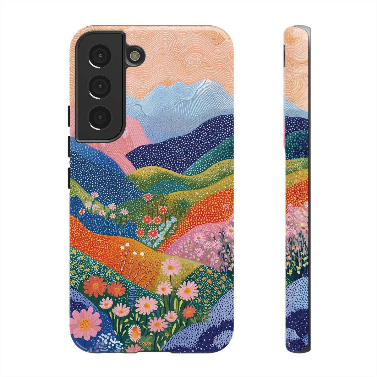 Scenic Route | Colorful Mountain Floral Galaxy Case