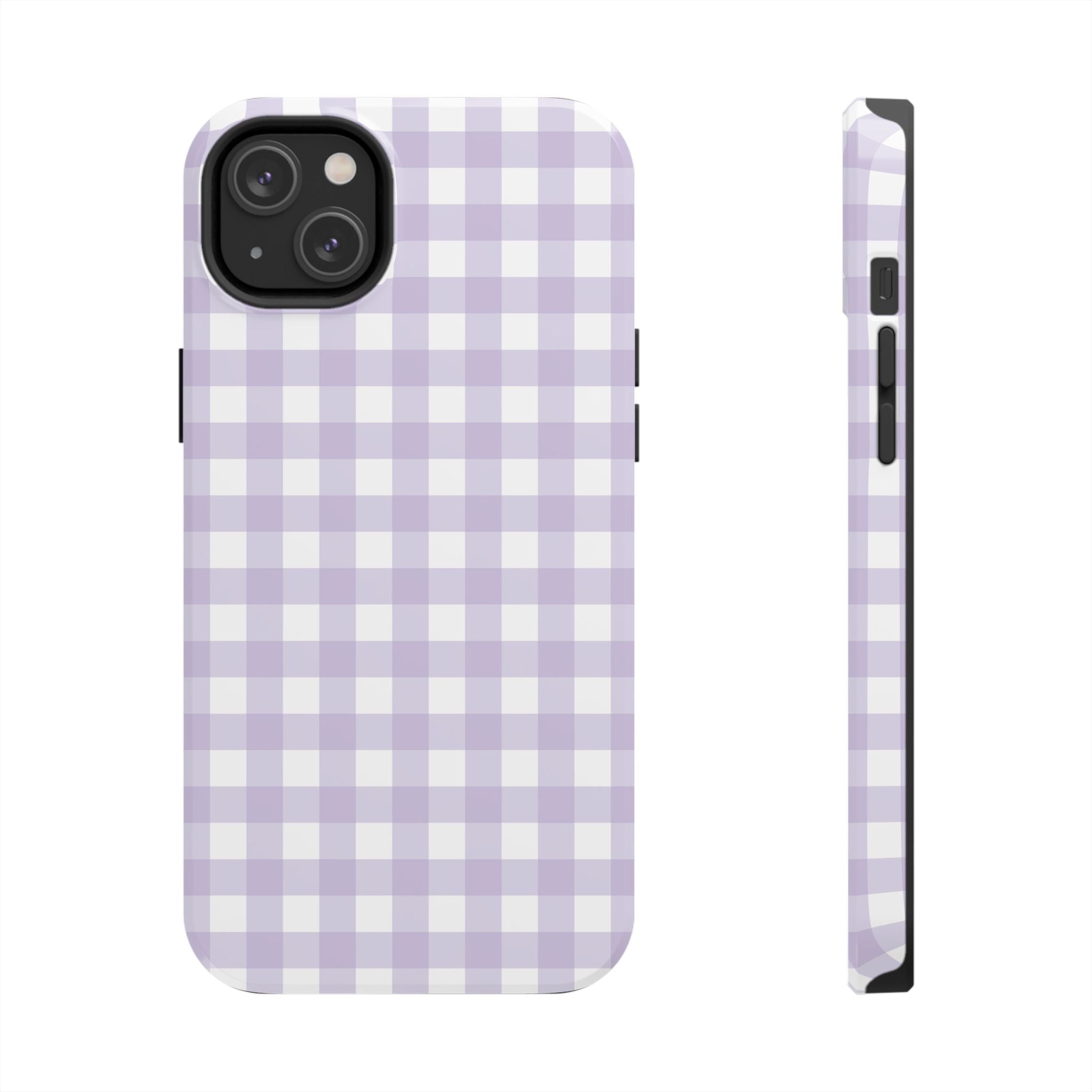 Purple Plaid Gingham Check iPhone Case
