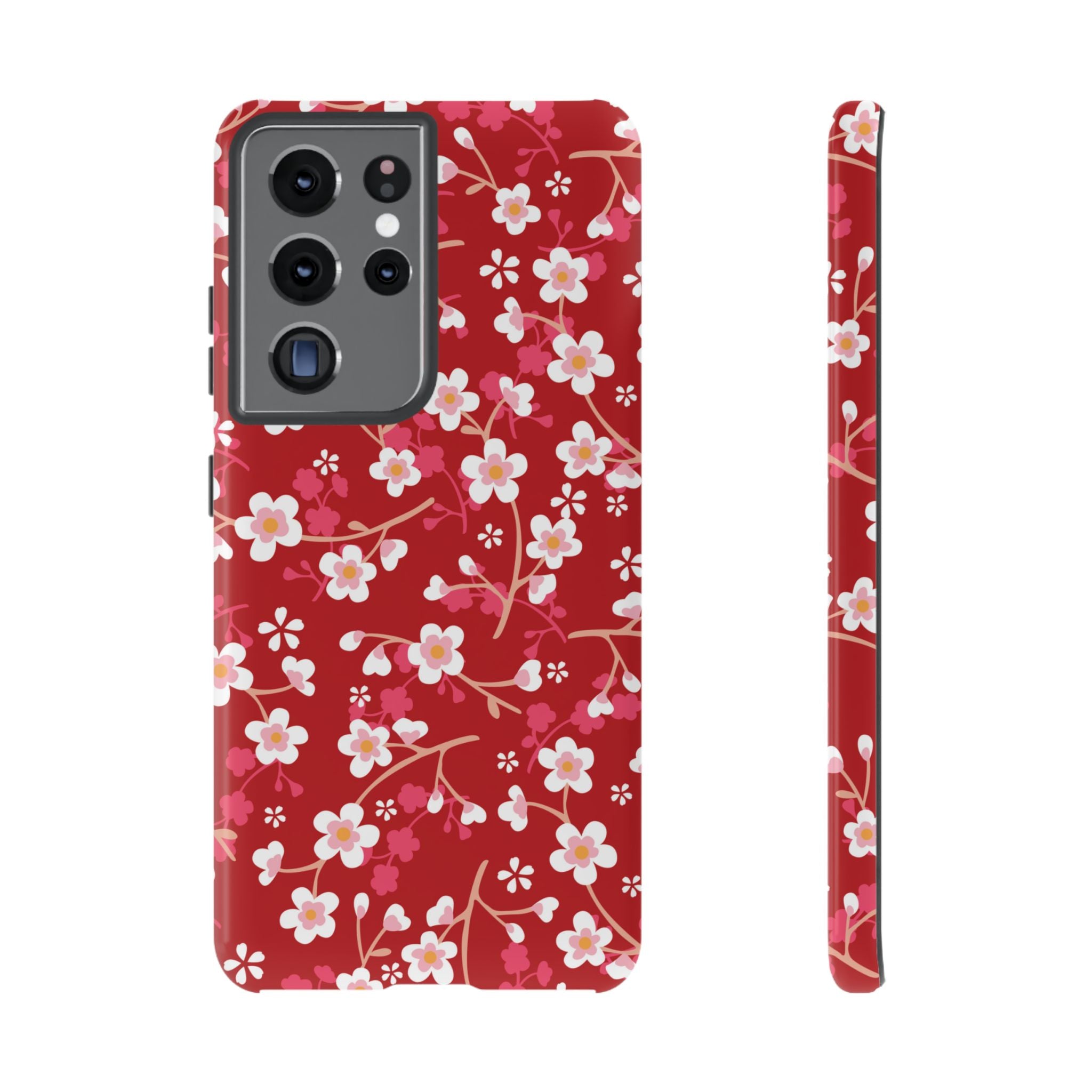 Cherry Bloom | Red Floral Galaxy Case