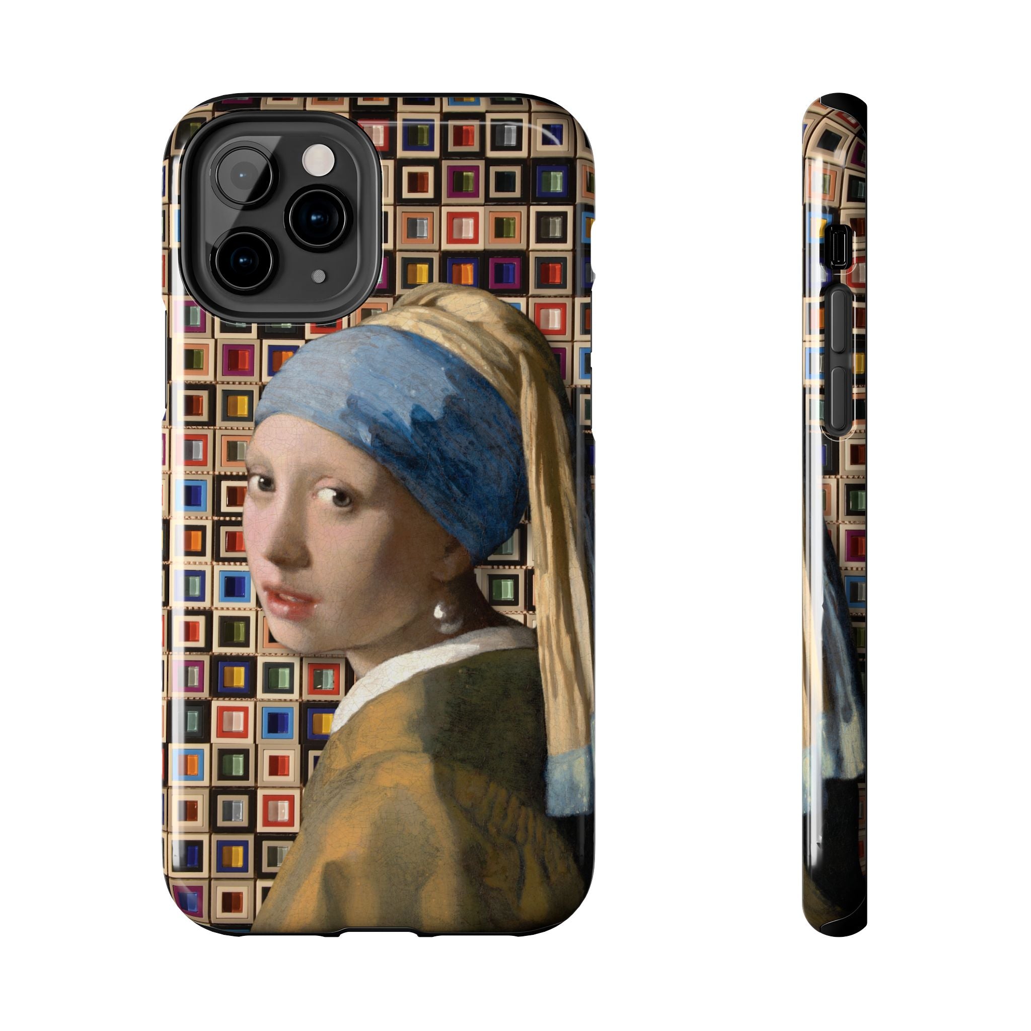 Girl with a Pearl Earring Collage iPhone Case