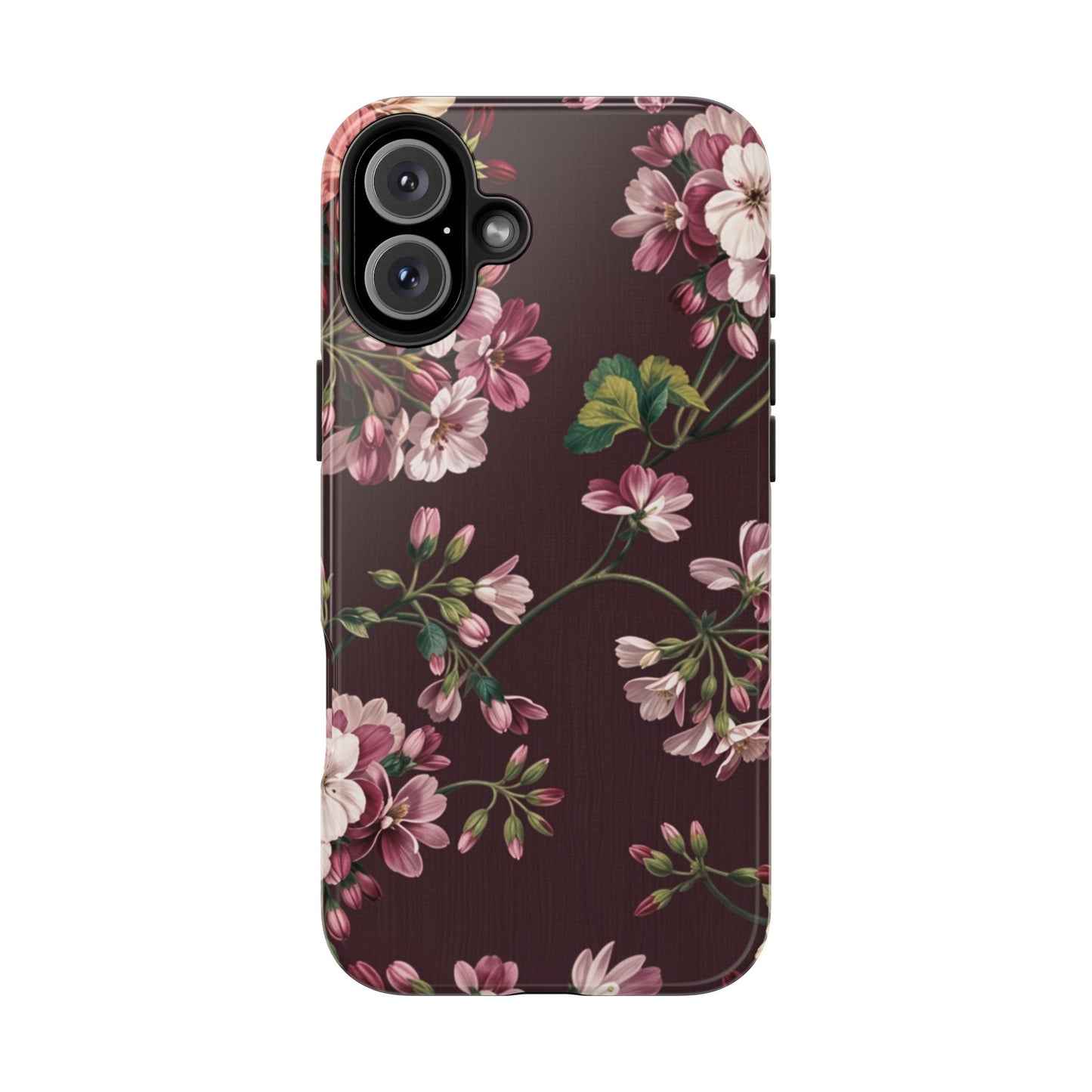 Flower Glam | Brown Floral iPhone Case