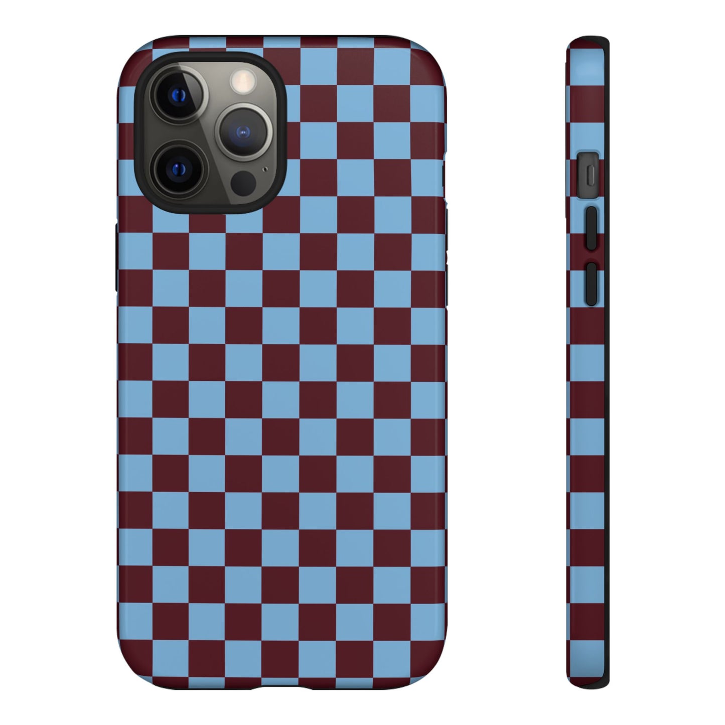 Desprotegido | Funda para iPhone con diseño de tablero de ajedrez retro