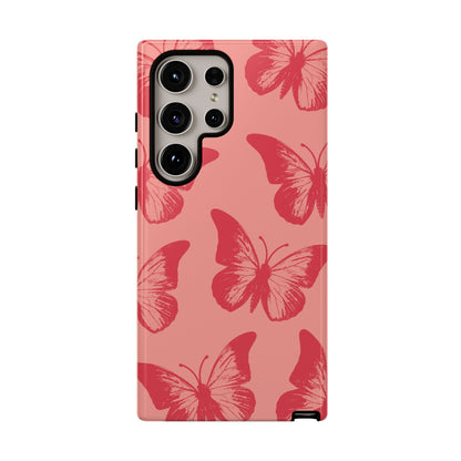 Social Butterfly | Peachy-Pink Butterfly Case