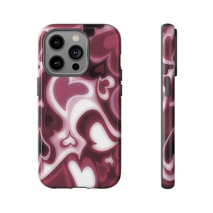 Funda para iPhone con corazones de ensueño | Corazones retro