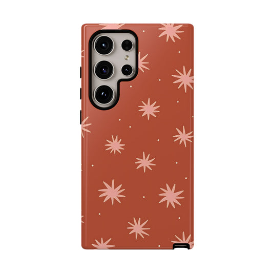 Boho Stars | Coque Galaxy rétro orange 