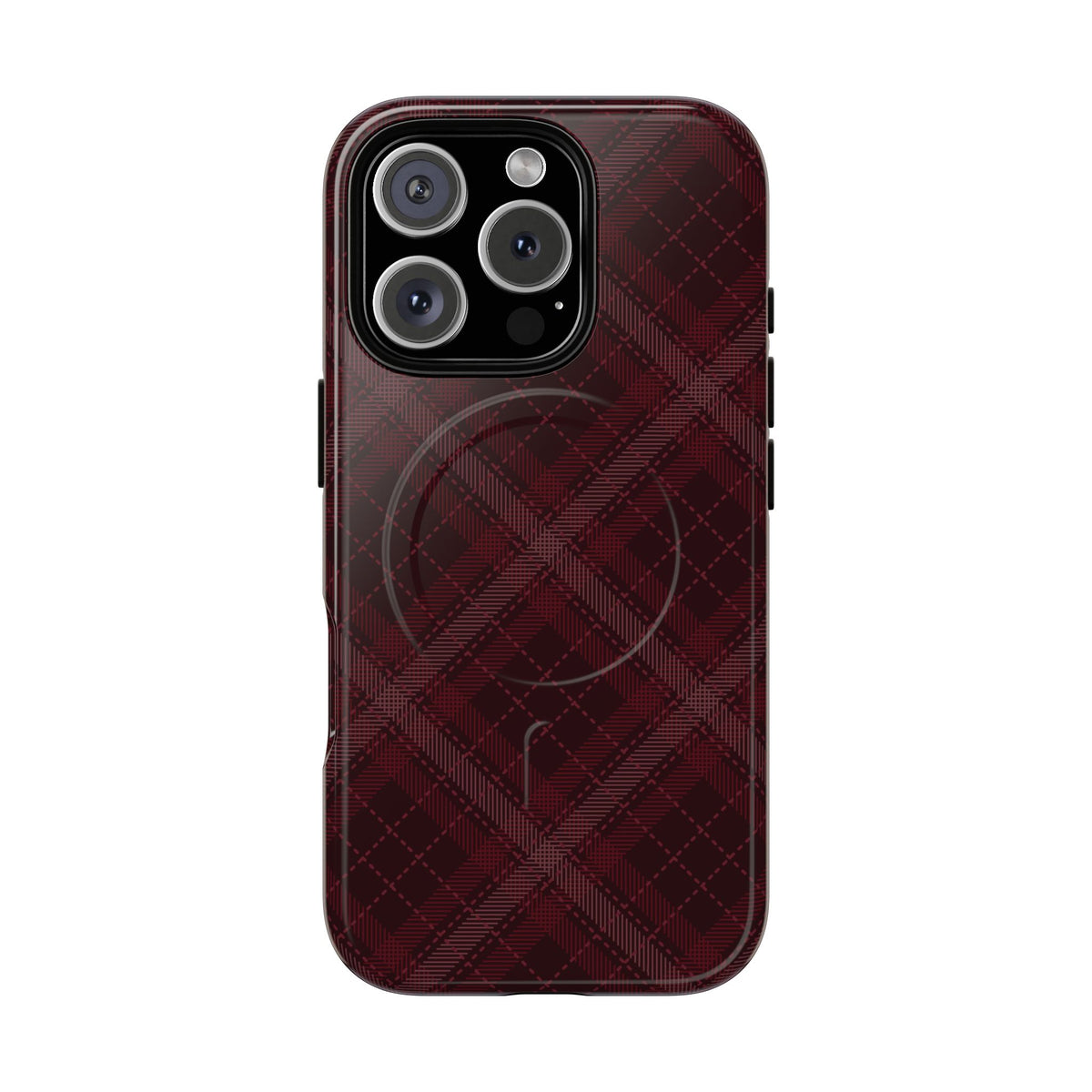 Trendsetter | Burgundy Plaid MagSafe Case