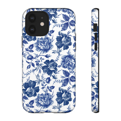 Indigo Rose | Blue Floral Case