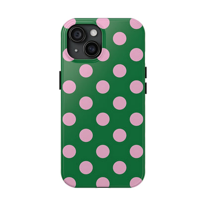 Dots | Green Polka Dot iPhone Case