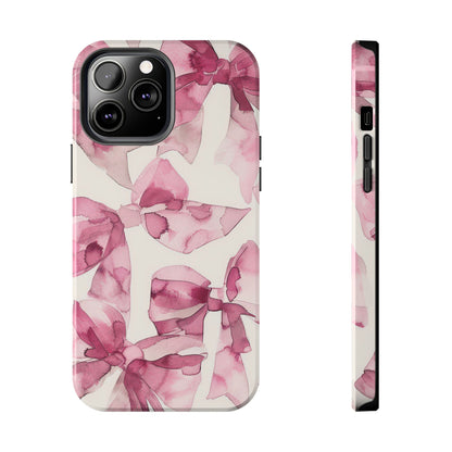 Whimsy | Pink Bows iPhone Case