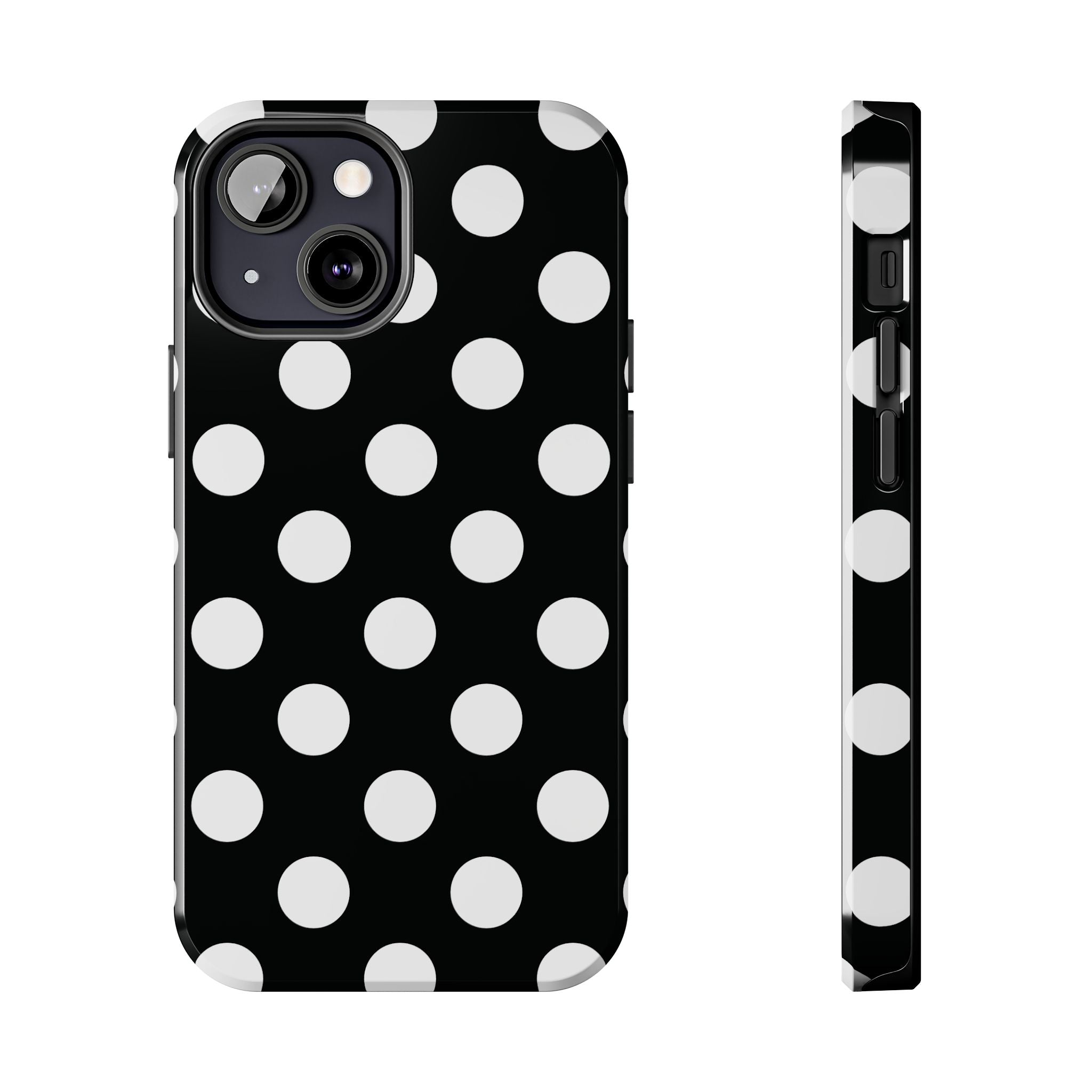 Polka Dots Black & White iPhone Case