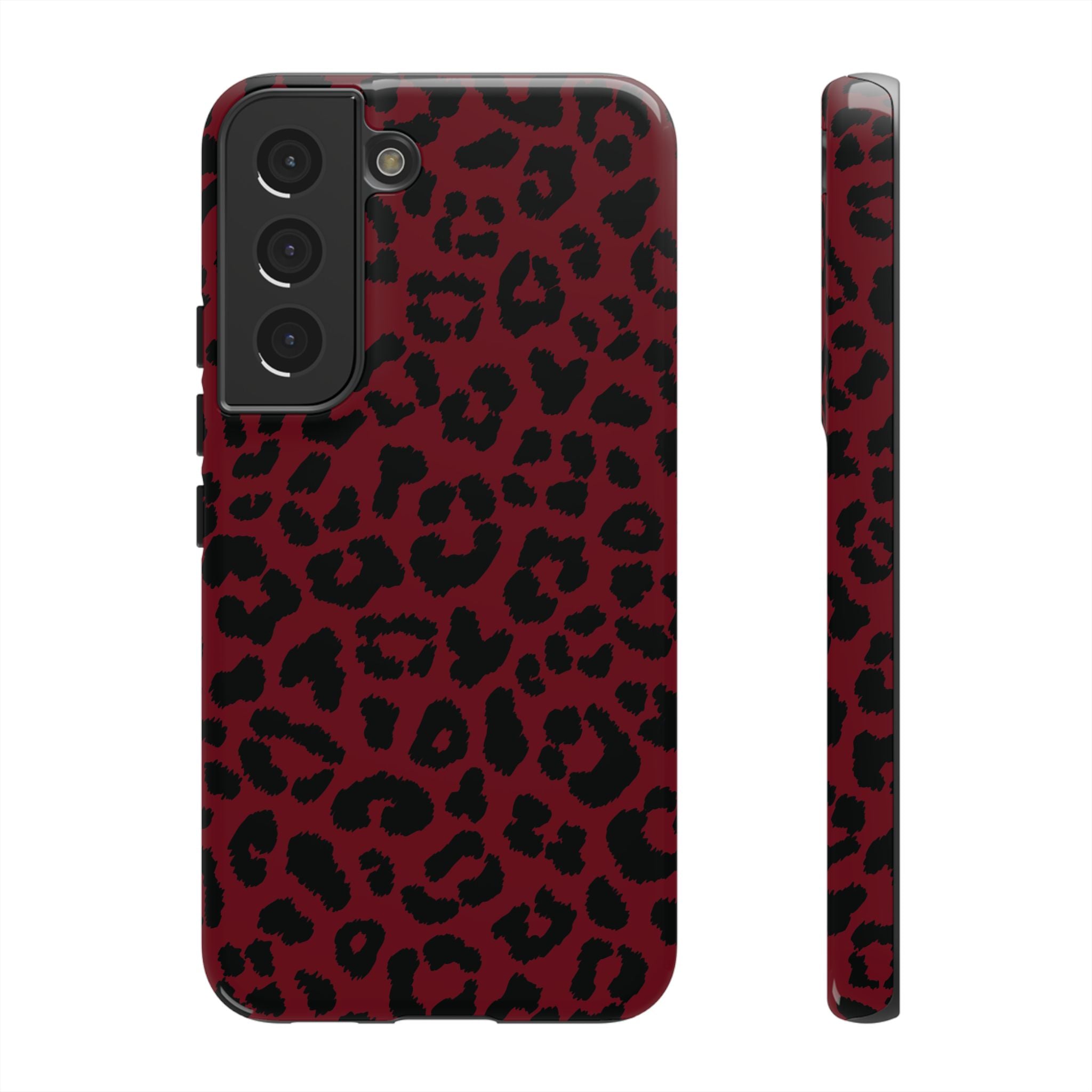 Gone Wild Red Leopard Print Galaxy Case