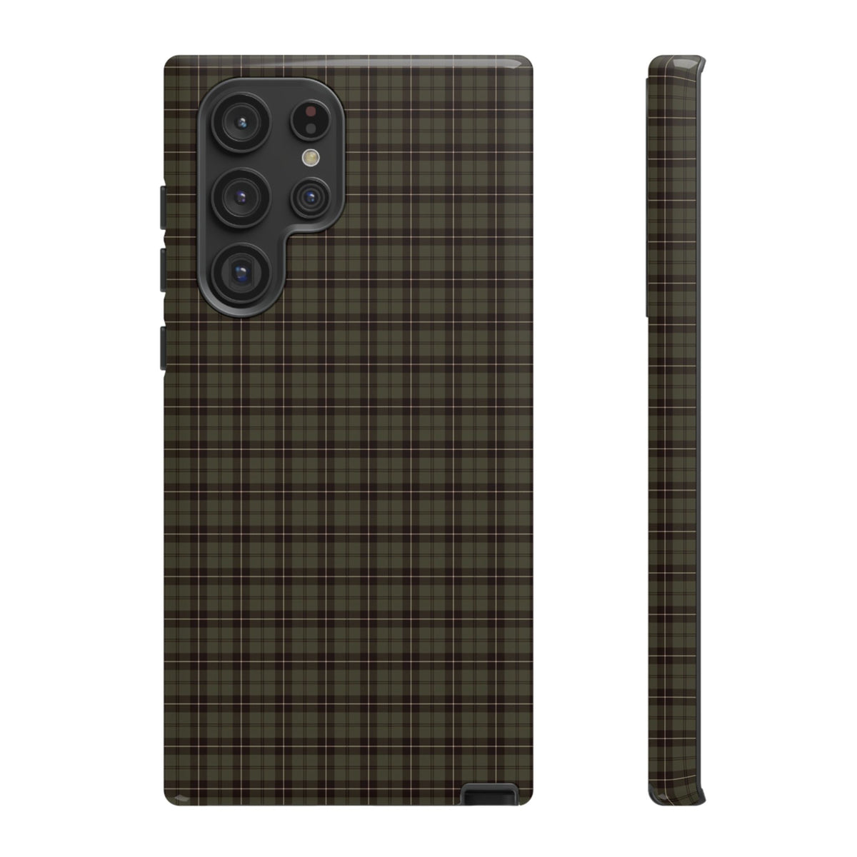 Highland Plaid | Olive Green Tartan Galaxy Case