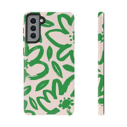 Happy | Green Modern Floral Case