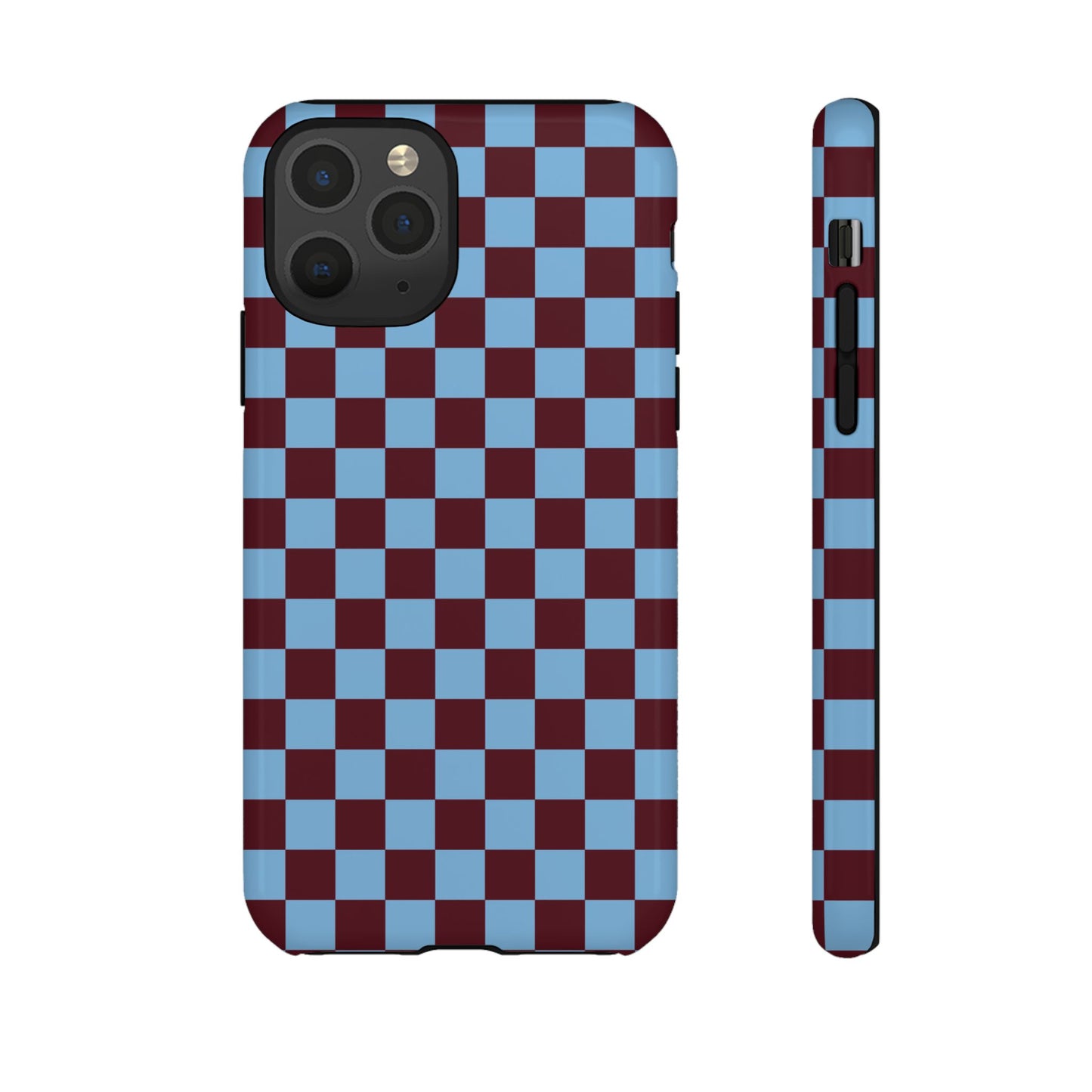 Desprotegido | Funda para iPhone con diseño de tablero de ajedrez retro